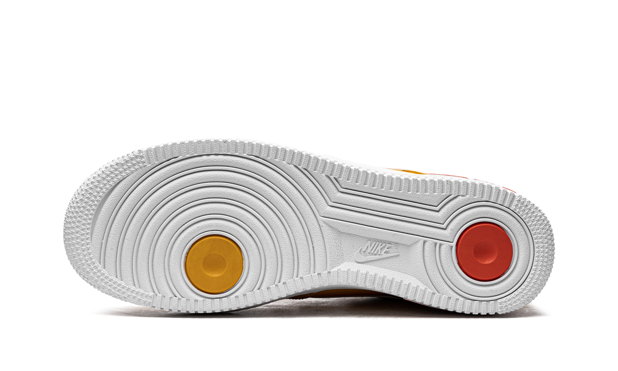 nike air force 1 low 07 se 40th anniversary yellow ochre mini swoosh women s+DQ7582-700+bottom view