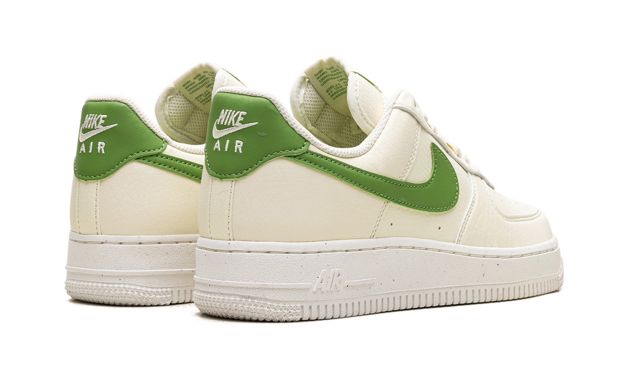 nike air force 1 low 07 se coconut milk chlorophyll women s+DV3808-102+diagnol right behind view