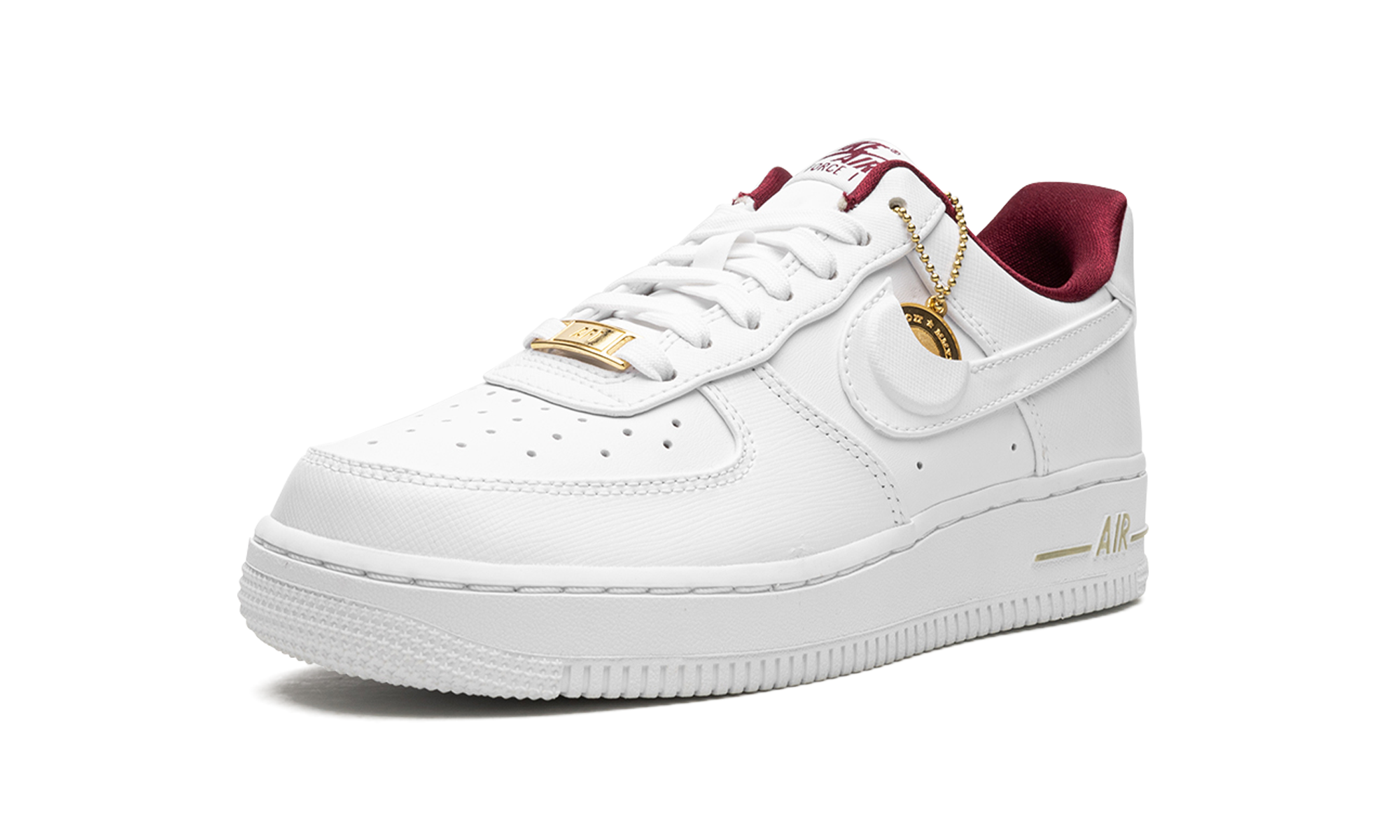 nike air force 1 low 07 se just do it summit white team red women s+DV7584-100+left diagnol single view