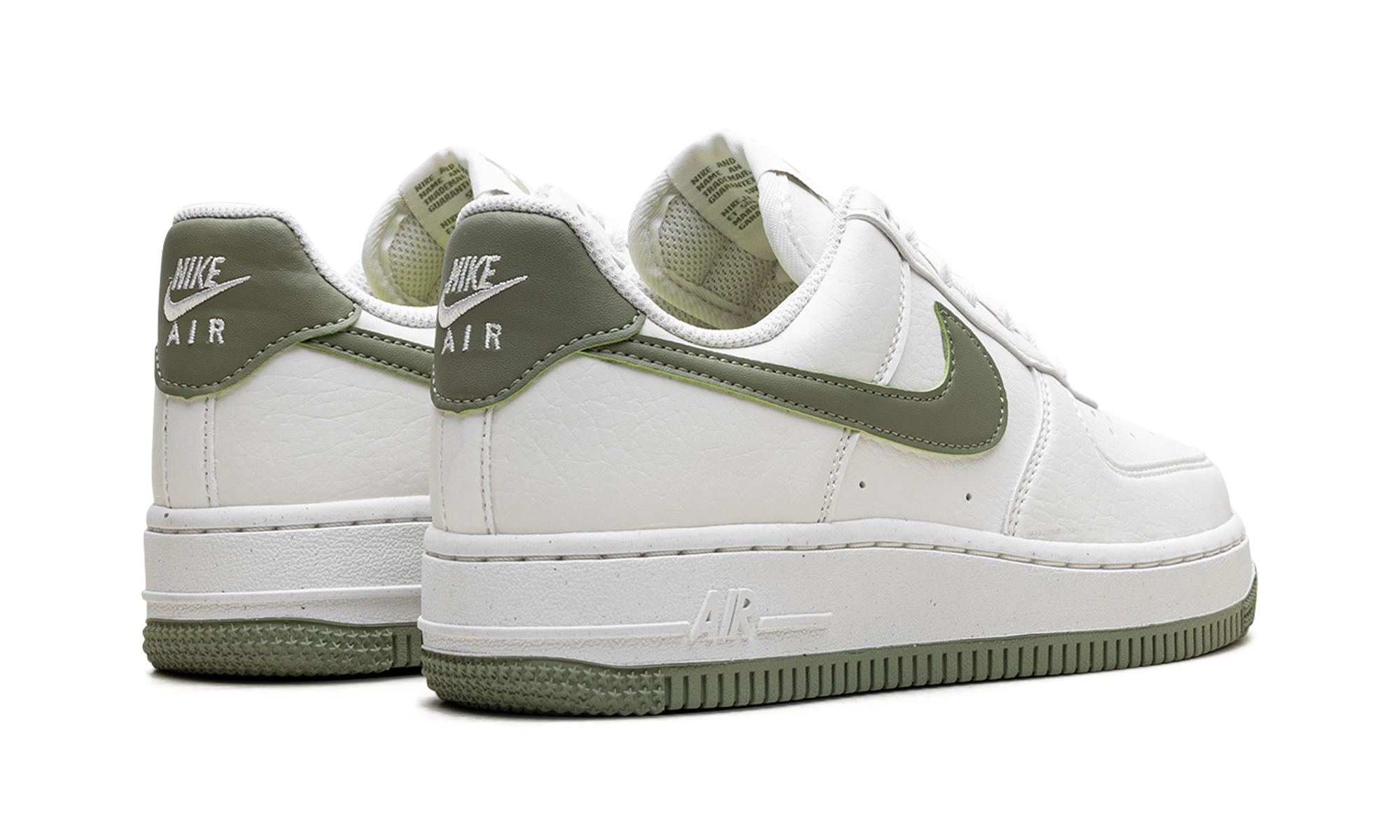nike air force 1 low 07 se next nature oil green women s+DV3808-106+diagnol right behind view
