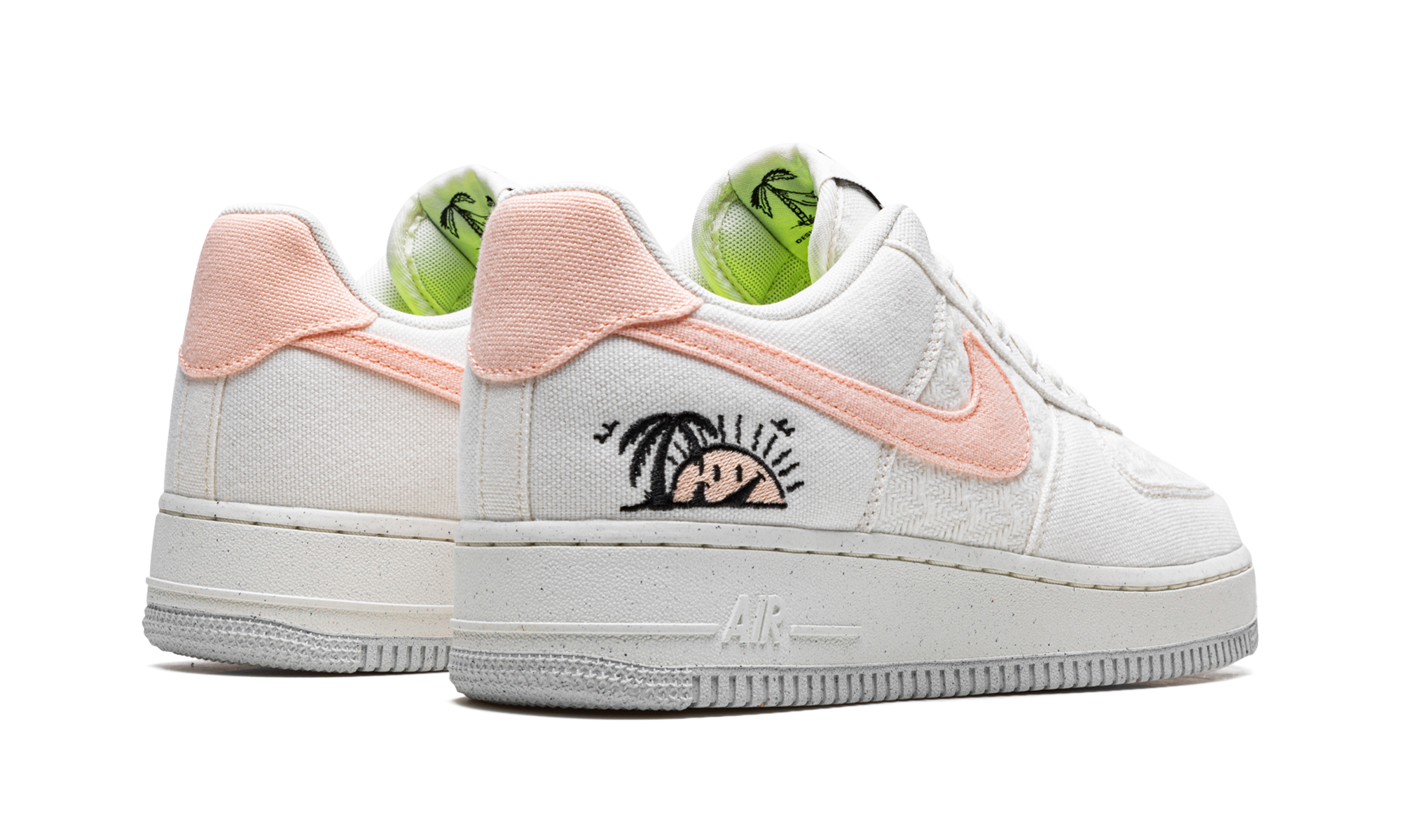 nike air force 1 low 07 se next nature sun club arctic orange women s+DJ9944-100+diagnol right behind view