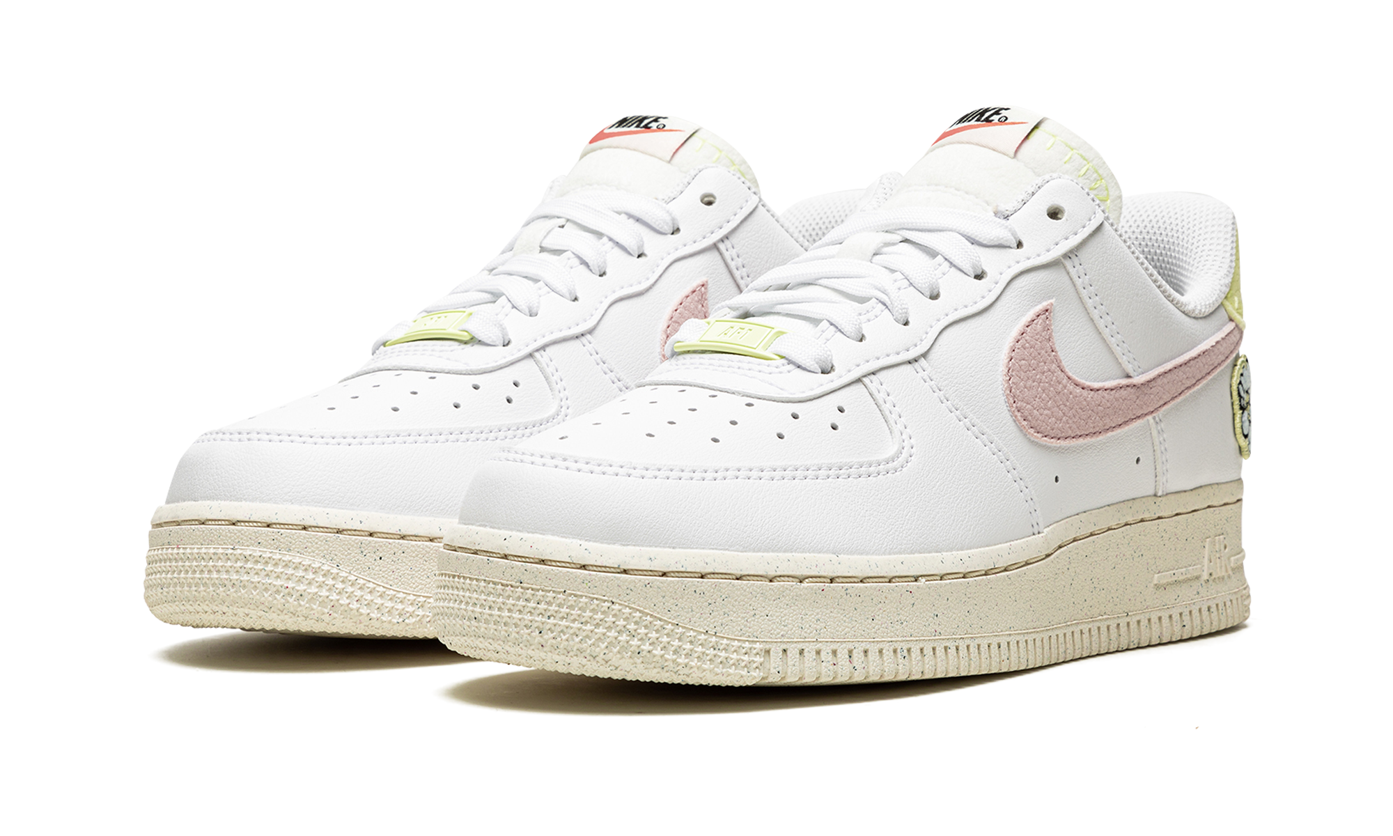 nike air force 1 low 07 se next nature white pink oxford women s+DJ6377-100+diagnol left view