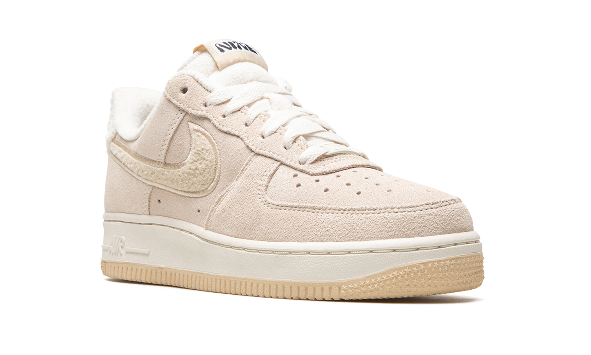 nike air force 1 low 07 se sanddrift gum fleece women s+DQ7583-001+diagnol right view