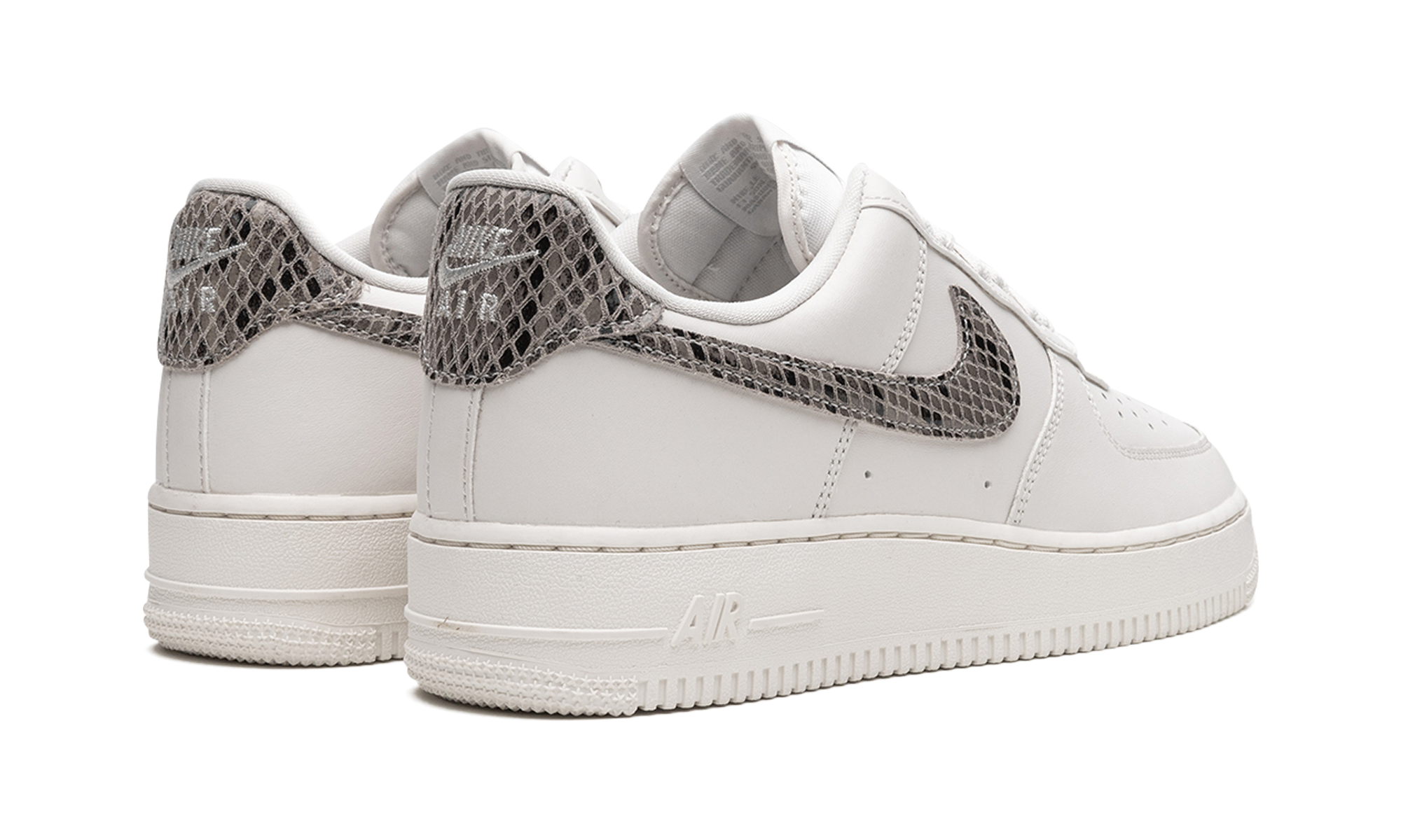nike air force 1 low 07 snakeskin phantom women s+DD8959-002+diagnol right behind view