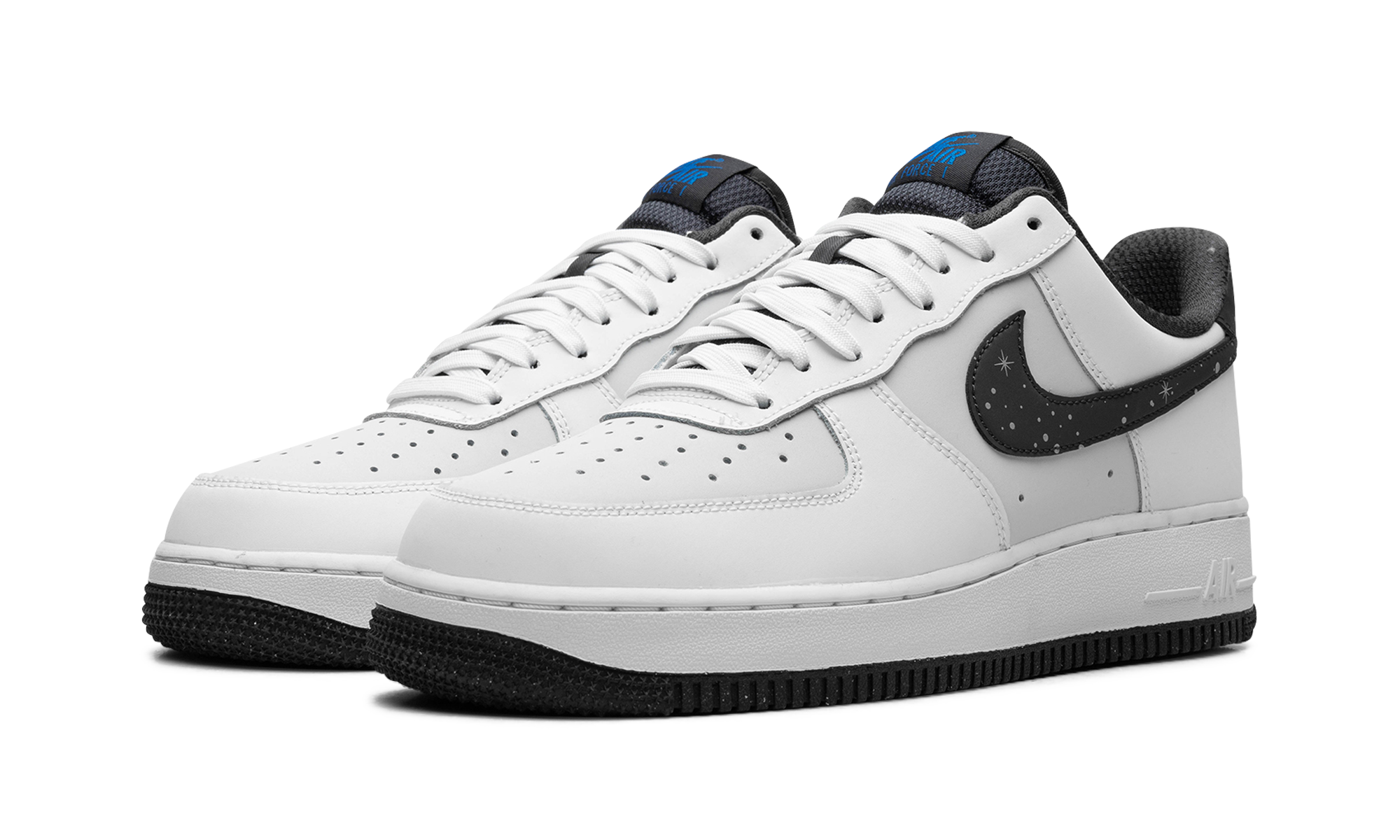 nike air force 1 low 07 starry swoosh+FV6656-100+diagnol left view