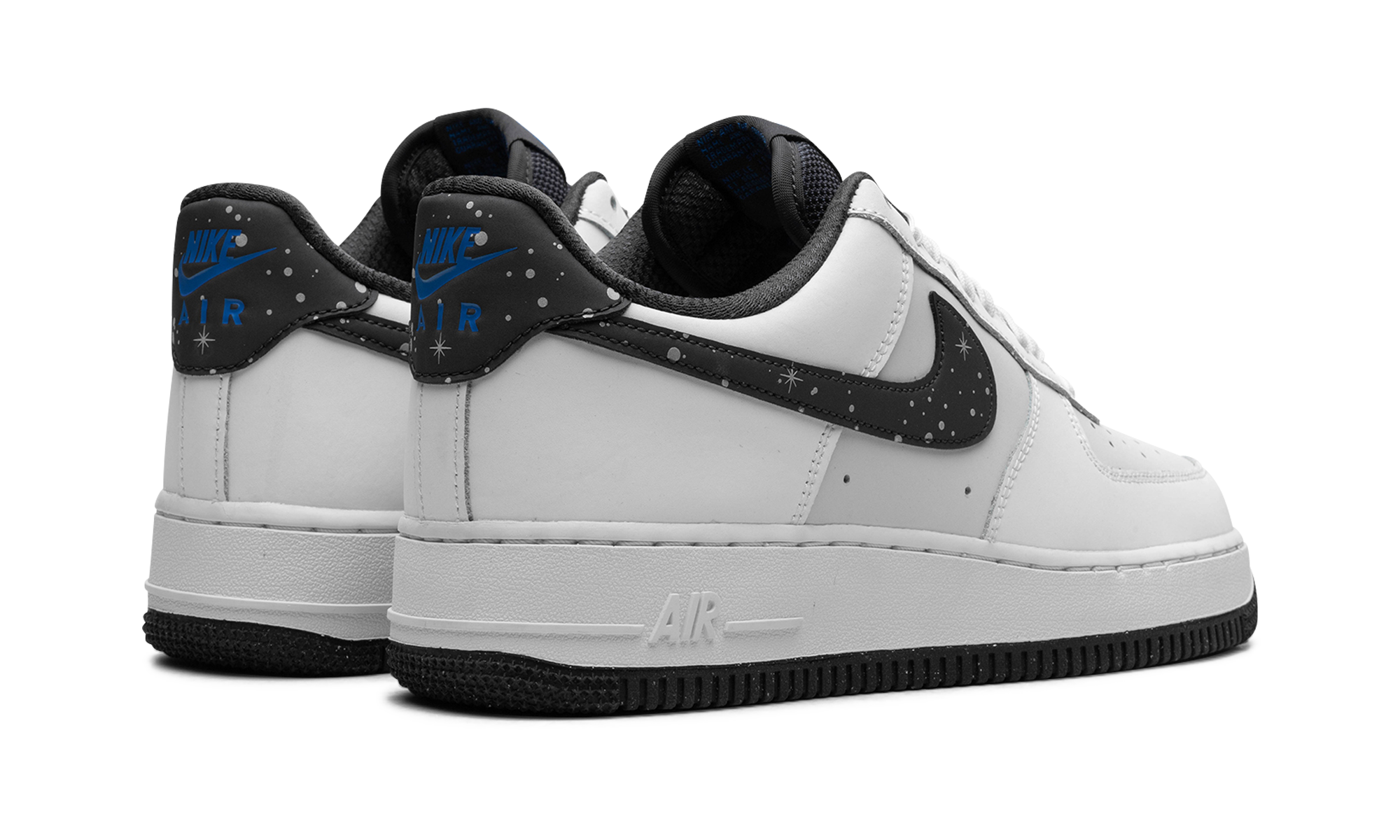 nike air force 1 low 07 starry swoosh+FV6656-100+diagnol right behind view