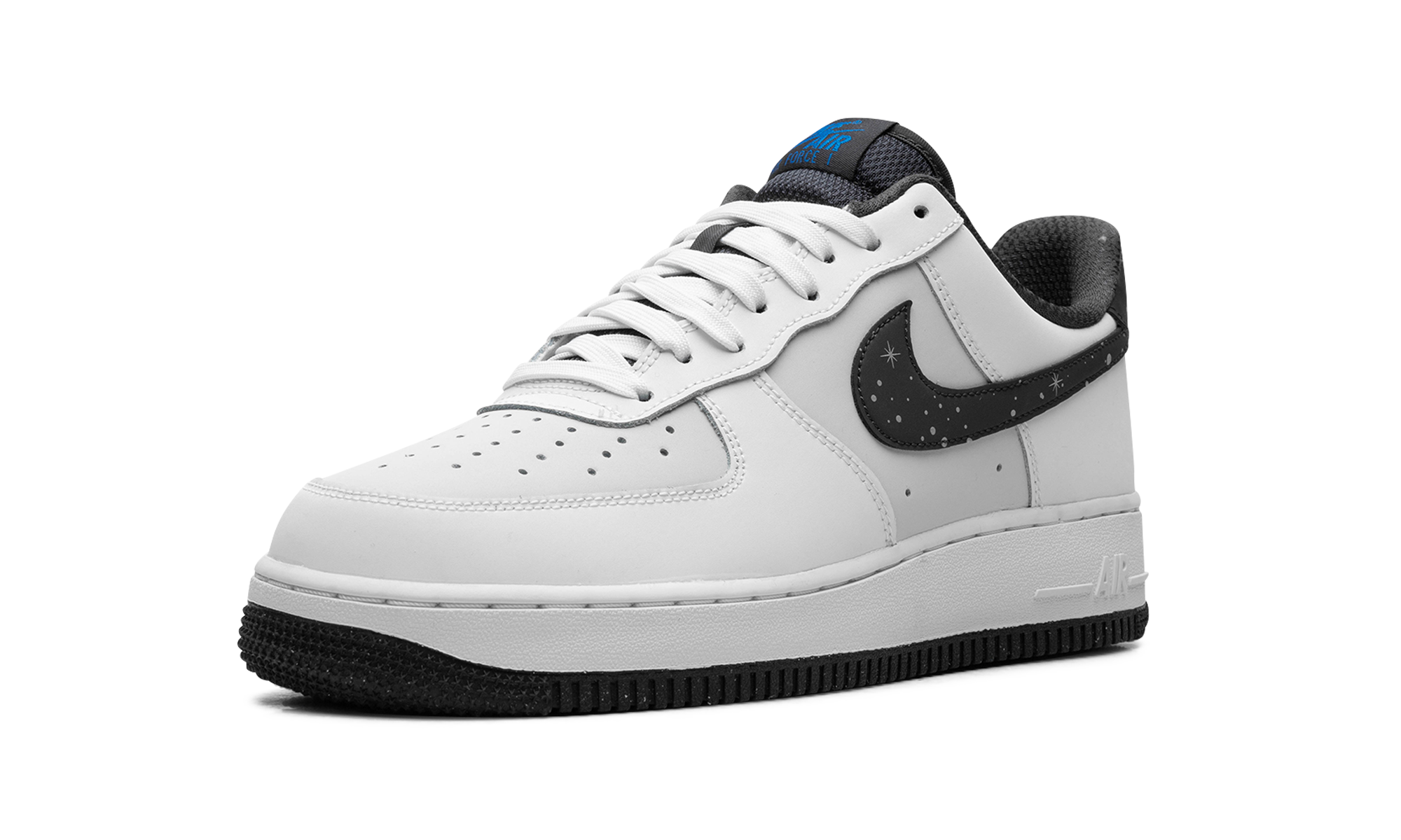 nike air force 1 low 07 starry swoosh+FV6656-100+left diagnol single view