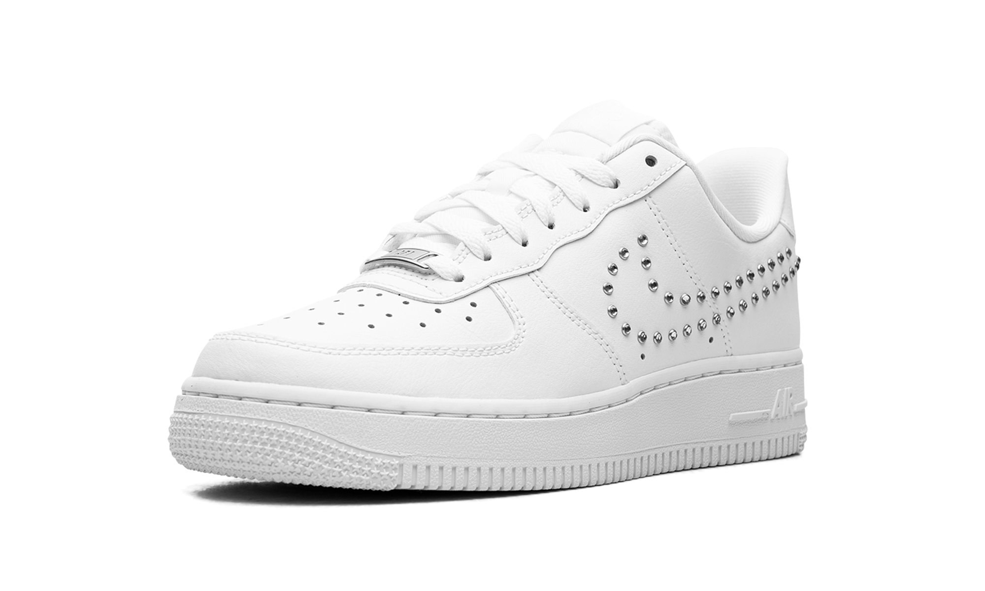 nike air force 1 low 07 studded swoosh women s+FQ8887-100+left diagnol single view