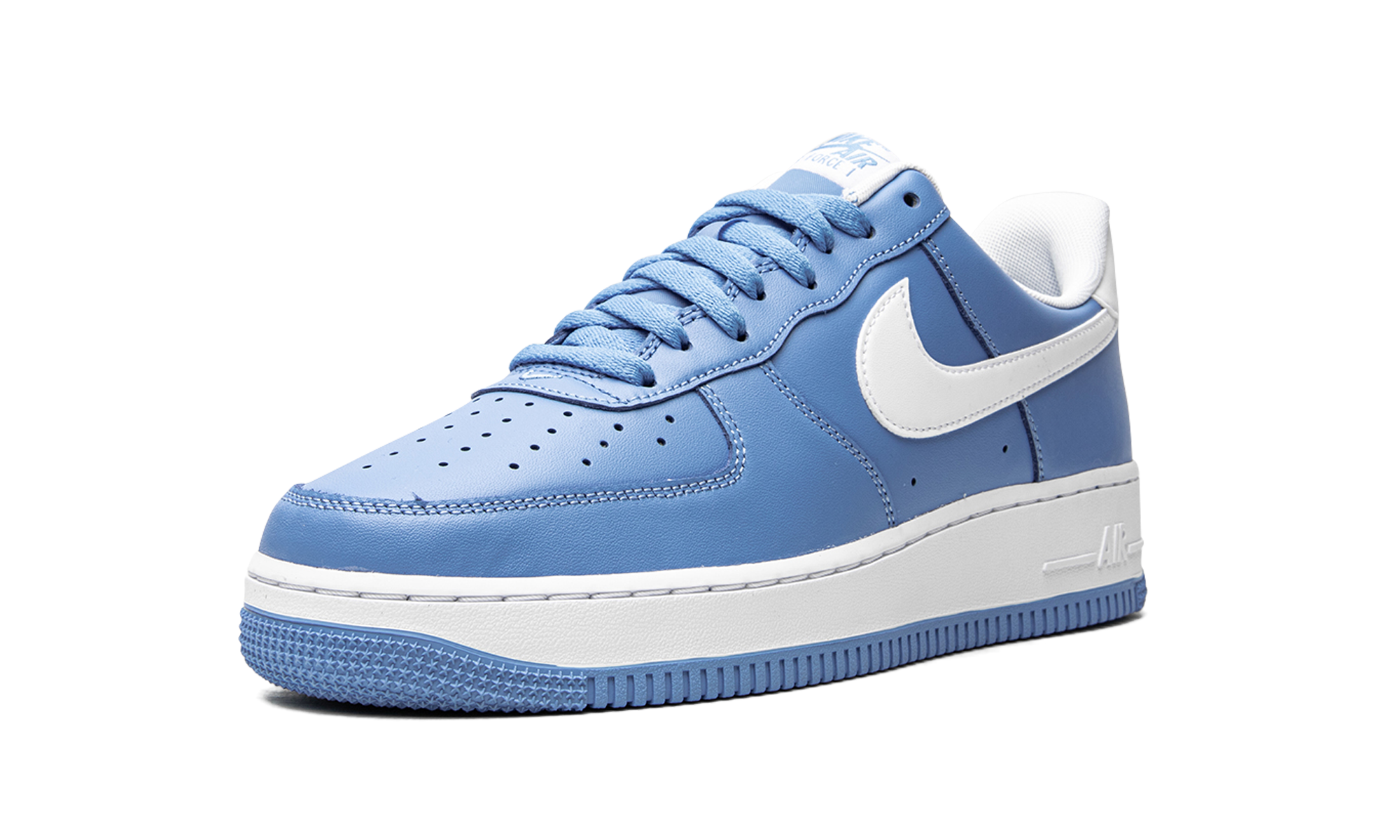 nike air force 1 low 07 university blue white+DC2911-400+left diagnol single view