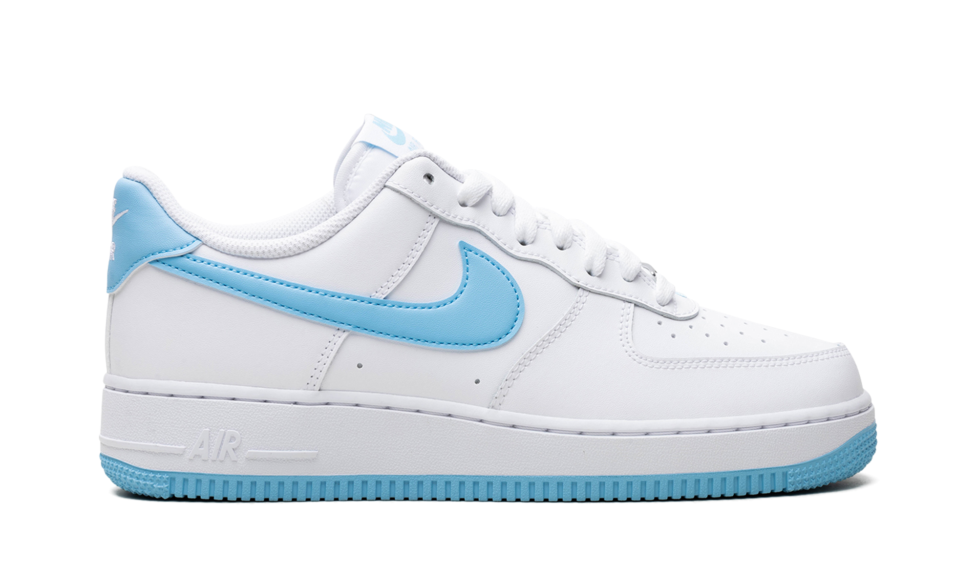 nike air force 1 low 07 white aquarius blue+FQ4296-100+right view
