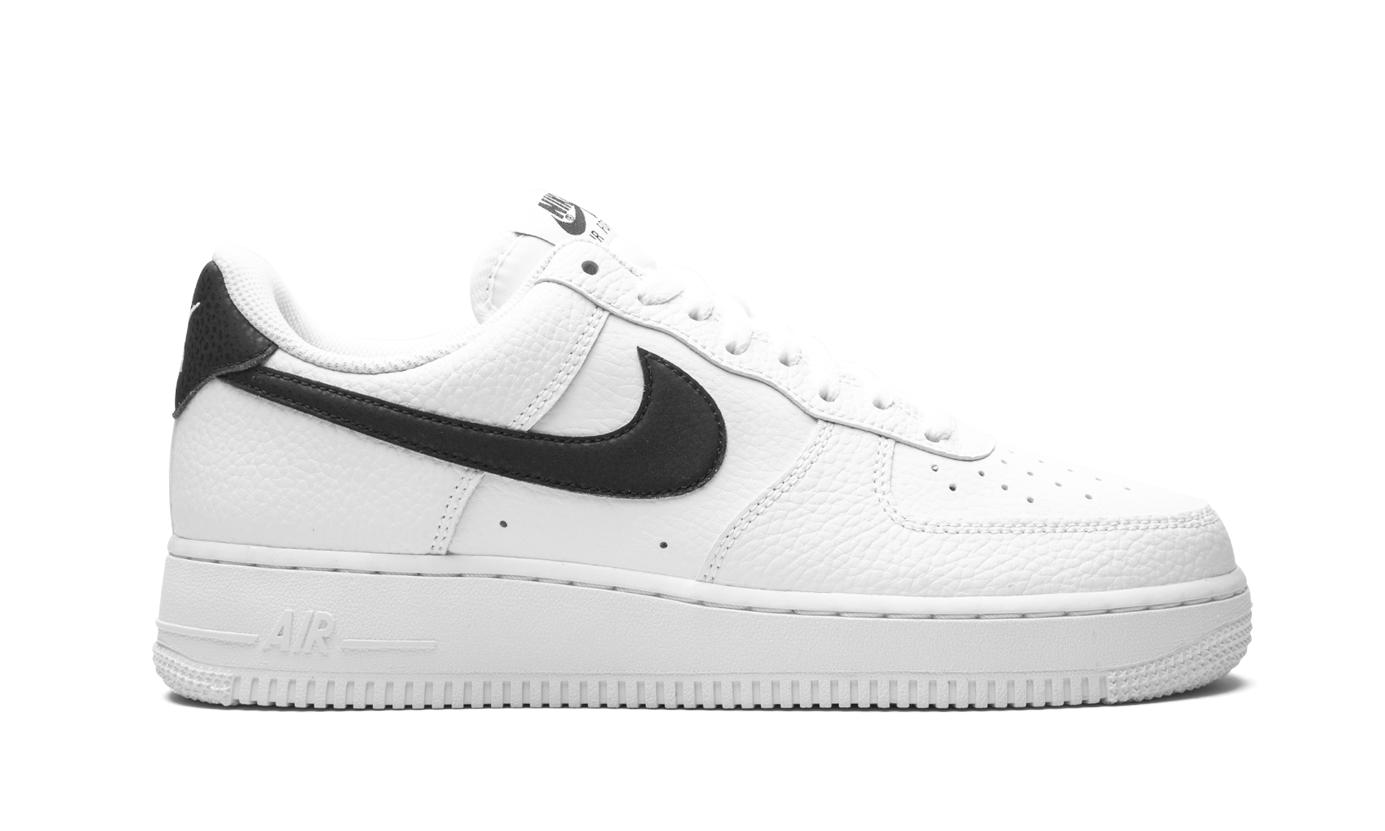 nike air force 1 low 07 white black pebbled leather+CT2302-100+right view