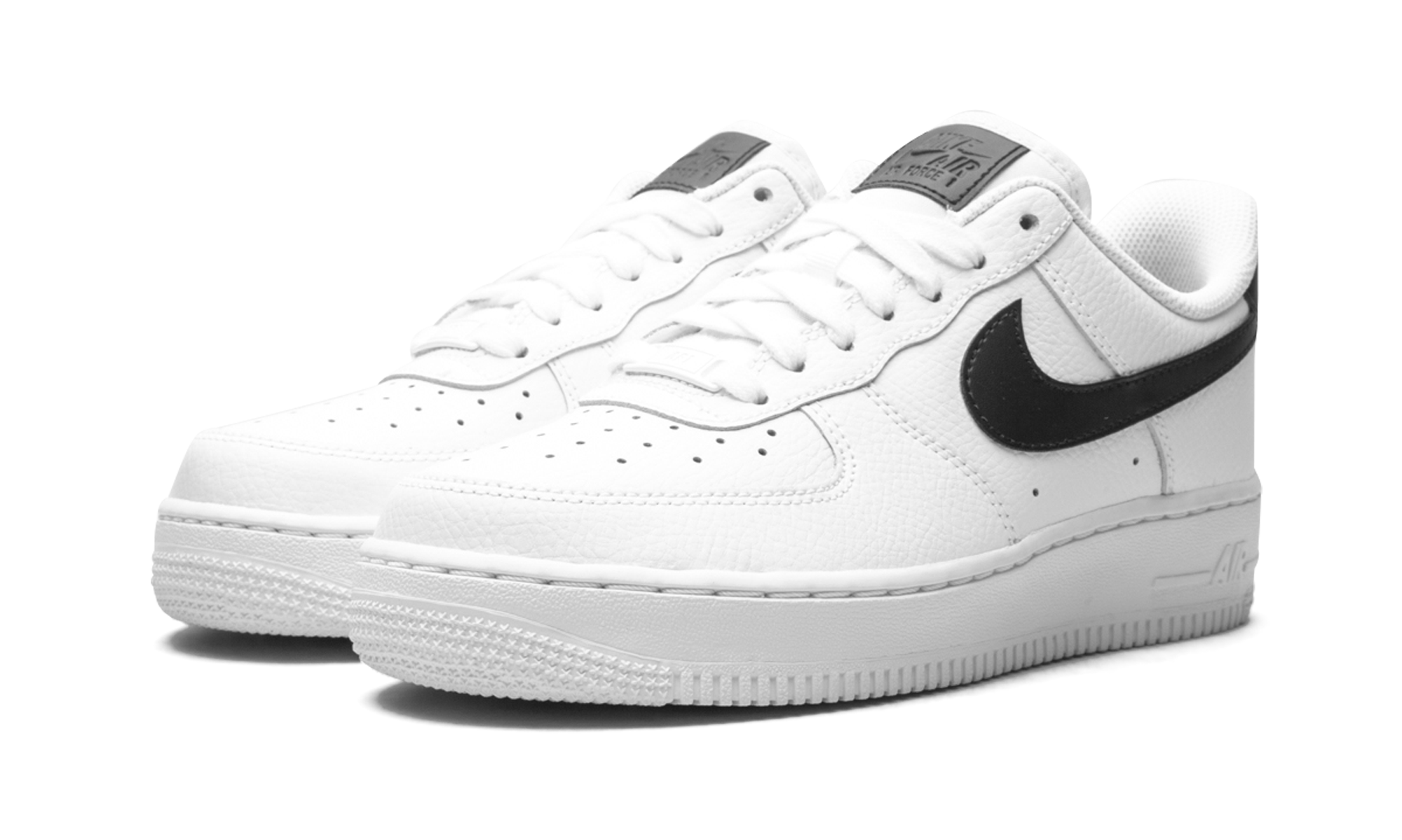 nike air force 1 low 07 white black women s+315115-152+diagnol left view