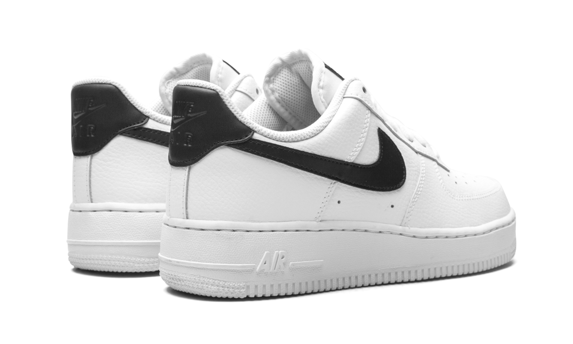 nike air force 1 low 07 white black women s+315115-152+diagnol right behind view