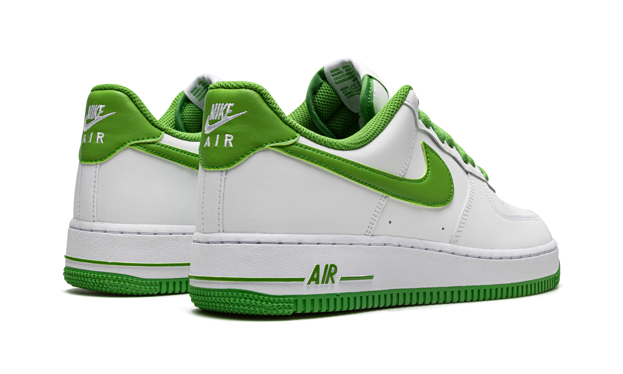 nike air force 1 low 07 white chlorophyll+DH7561-105+diagnol right behind view