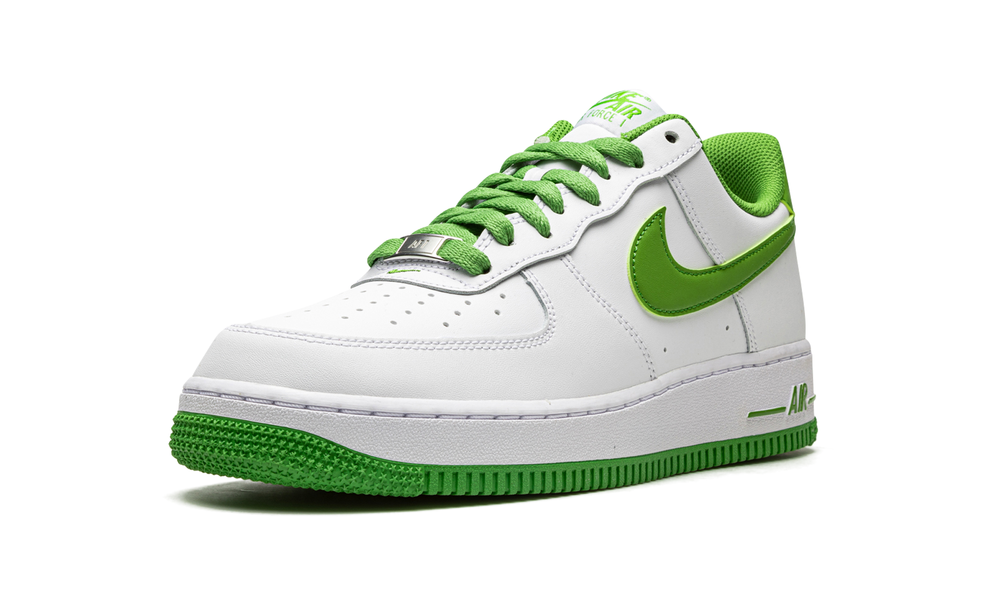 nike air force 1 low 07 white chlorophyll+DH7561-105+left diagnol single view