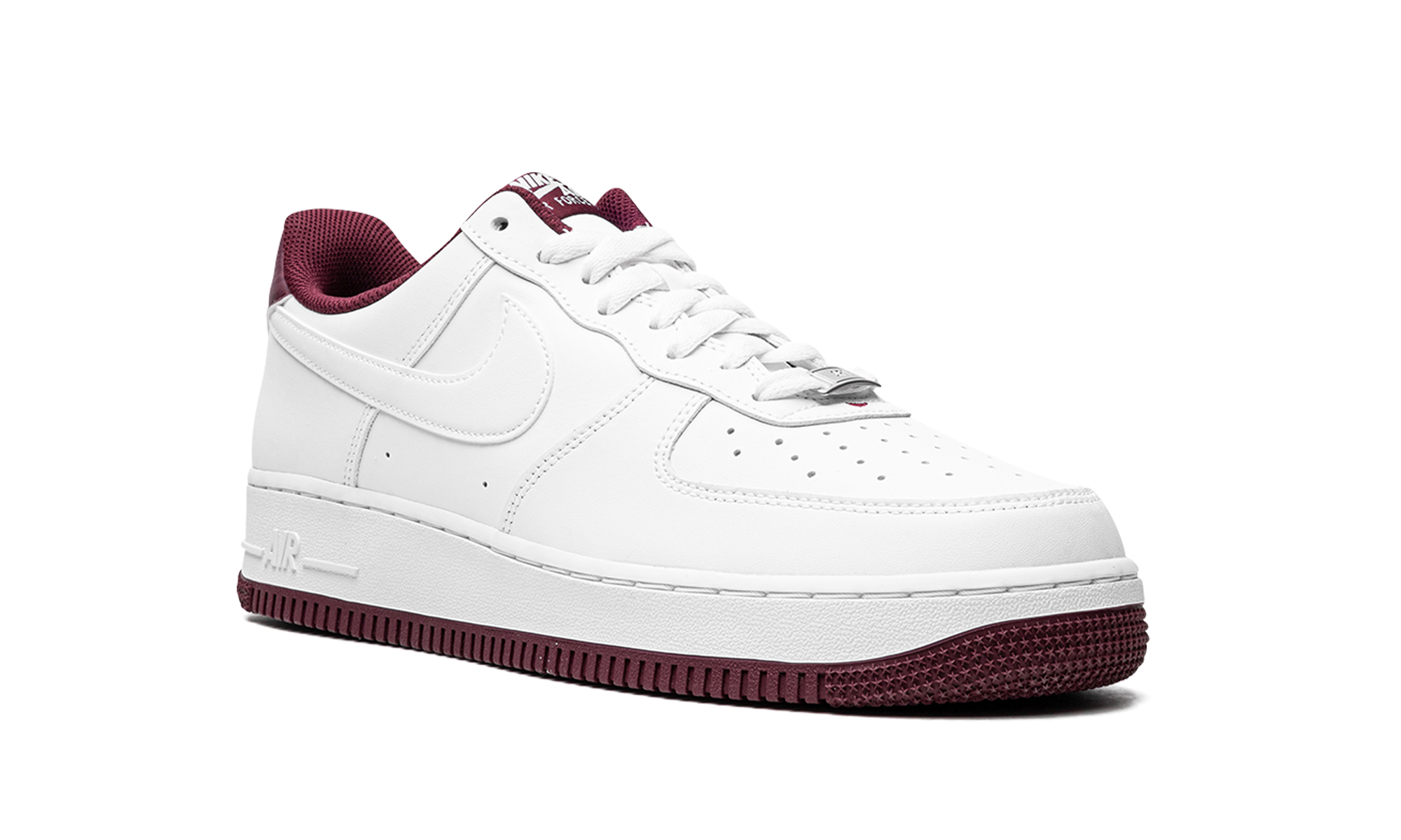 nike air force 1 low 07 white dark beetroot+DH7561-106+diagnol right view