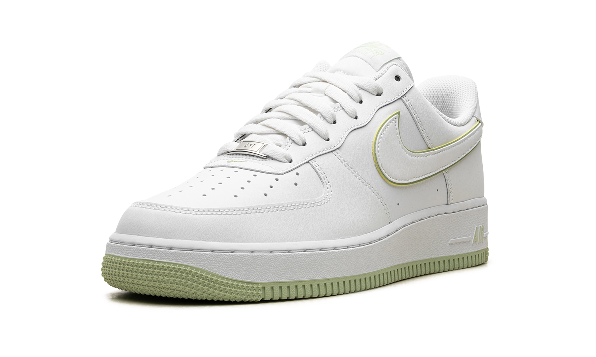nike air force 1 low 07 white honeydew+DV0788-105+left diagnol single view