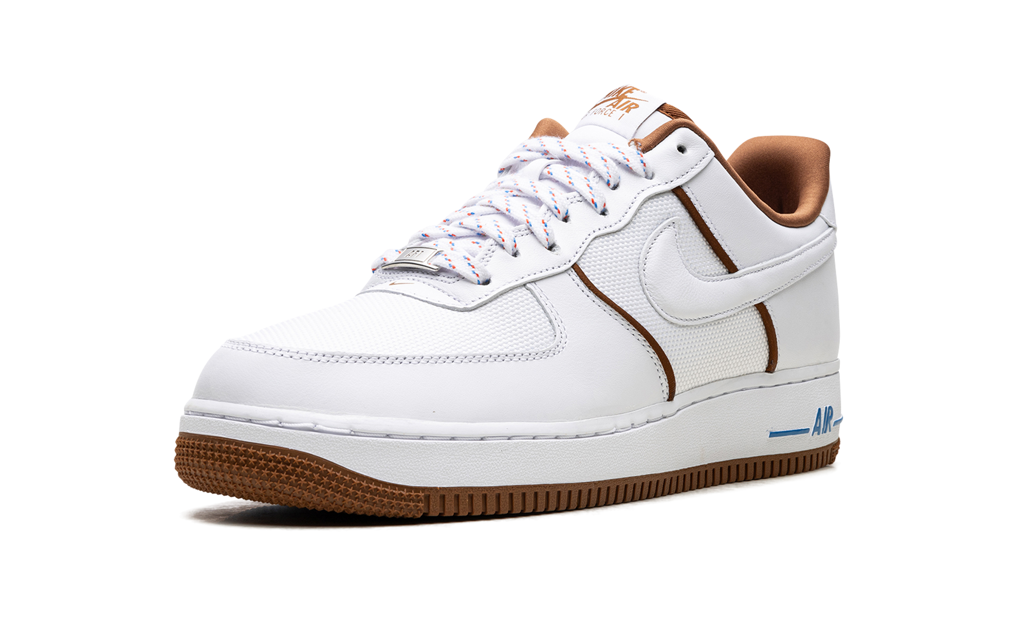 nike air force 1 low 07 white light british tan+FN5757-100+left diagnol single view