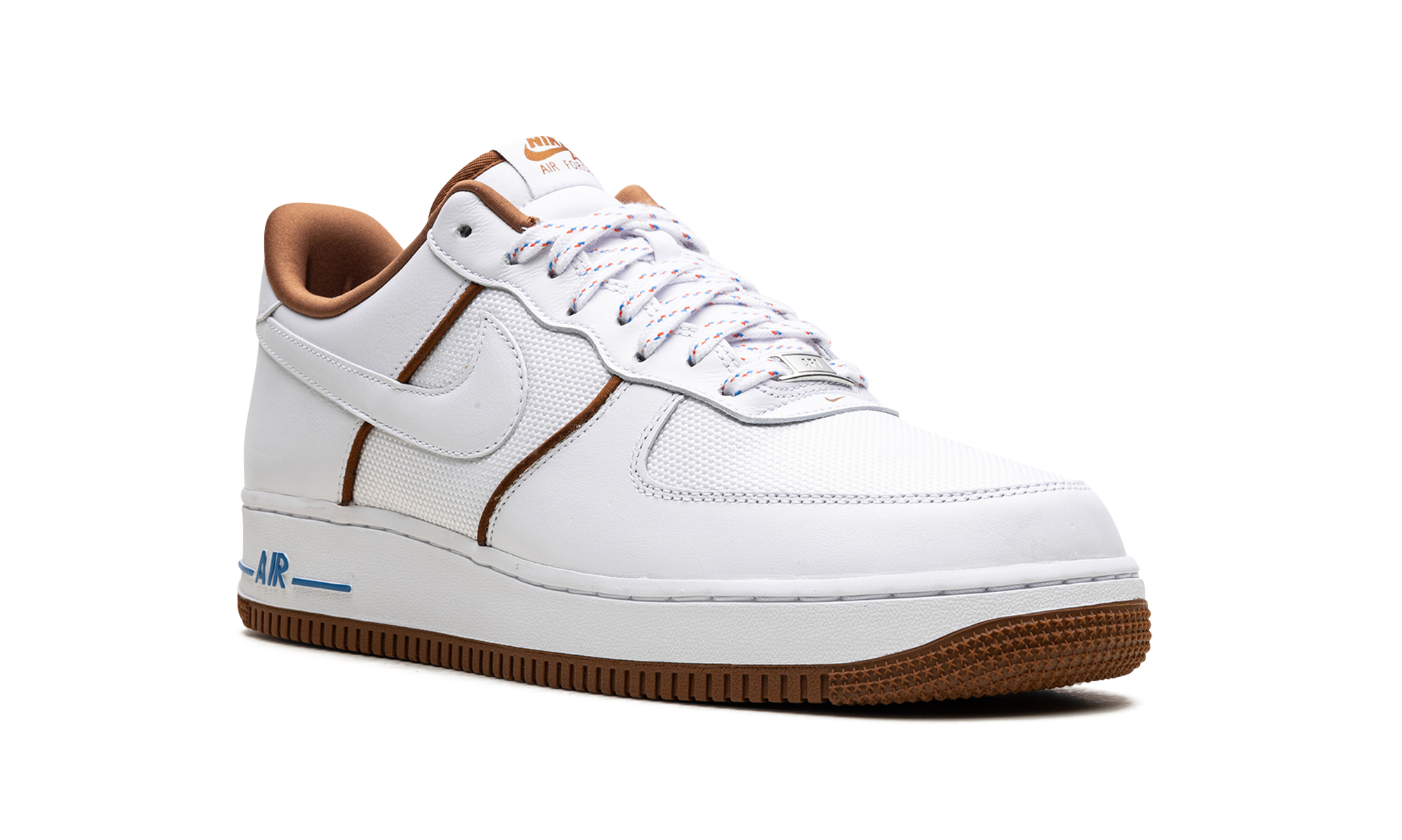 nike air force 1 low 07 white light british tan+FN5757-100+diagnol right view