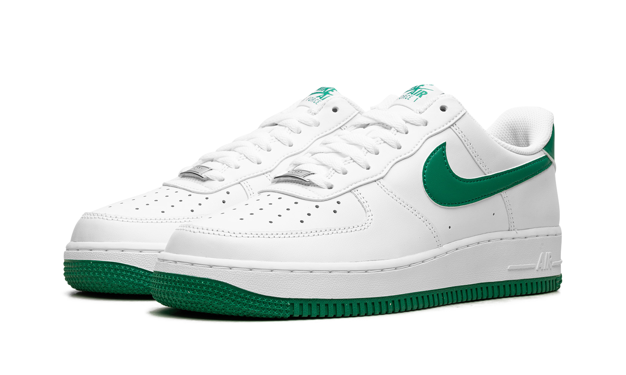 nike air force 1 low 07 white malachite+FJ4146-102+diagnol left view