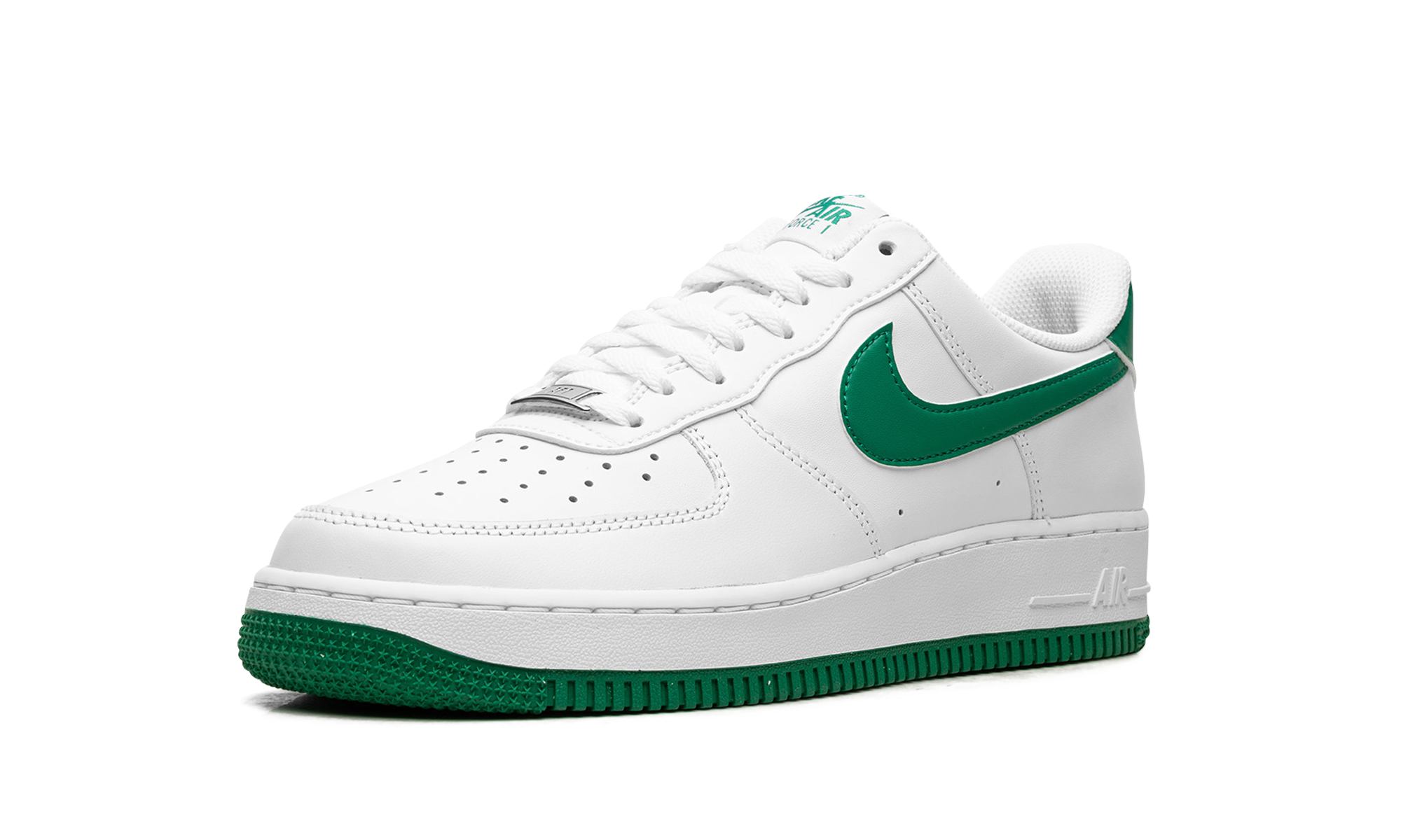 nike air force 1 low 07 white malachite+FJ4146-102+left diagnol single view