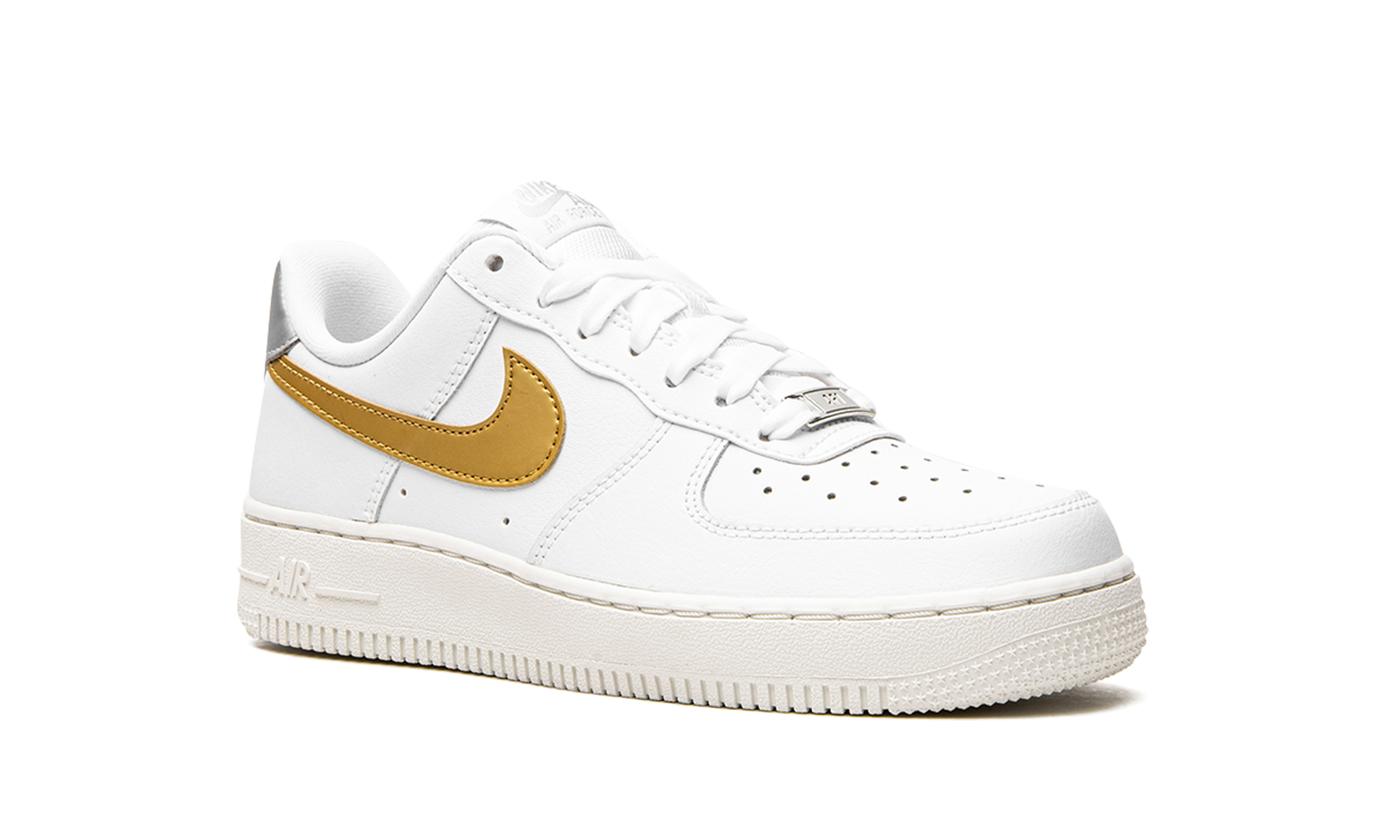 nike air force 1 low 07 white metallic gold women s+DD8959-106+diagnol right view