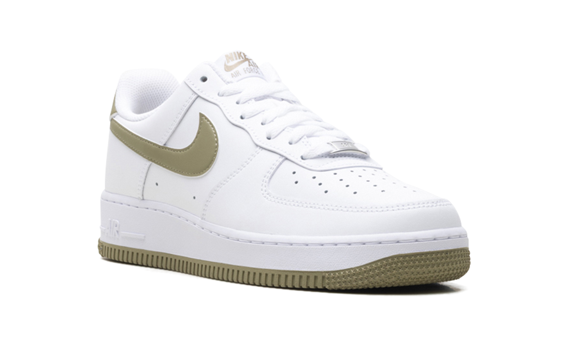 nike air force 1 low 07 white neutral olive+FJ4146-110+diagnol right view