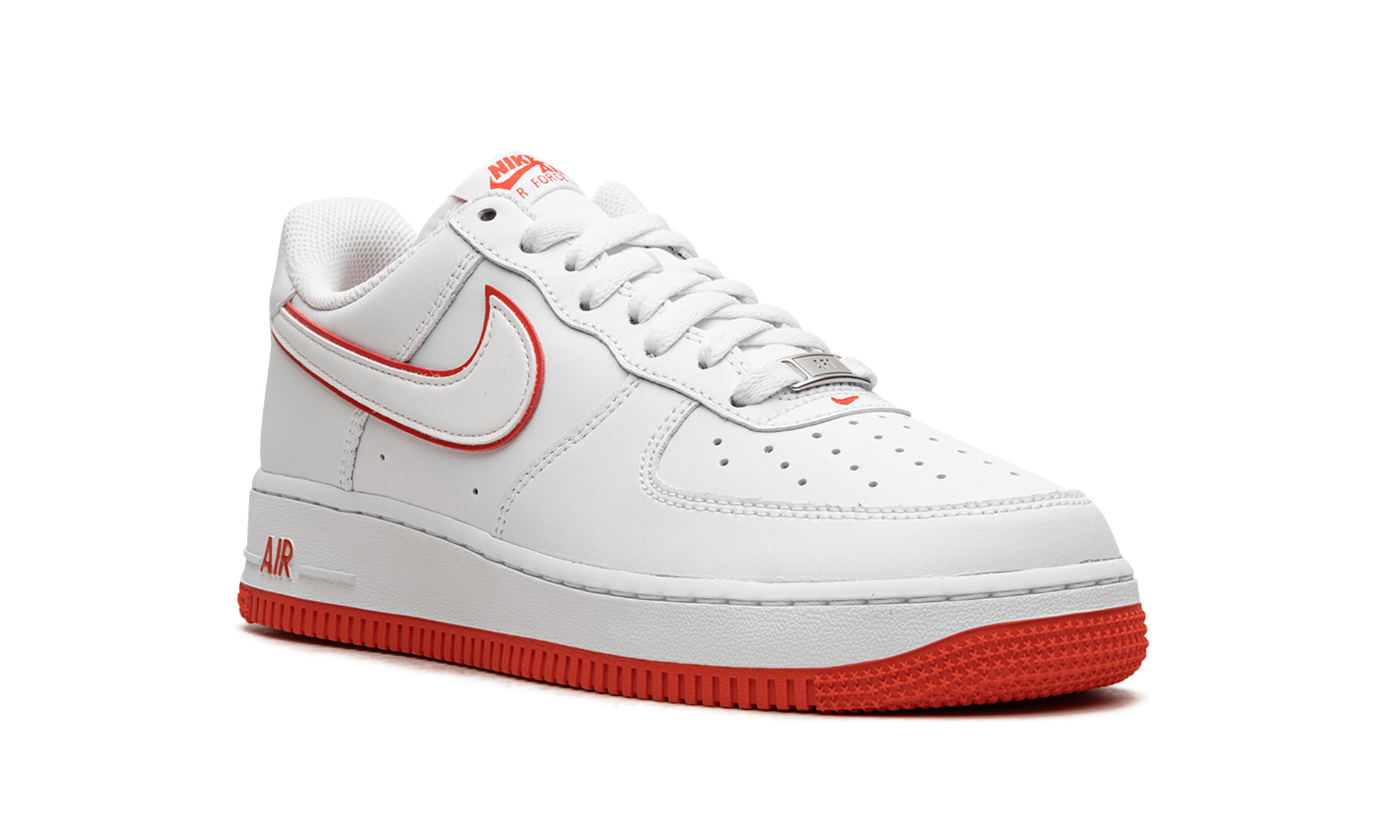 nike air force 1 low 07 white picante red+DV0788-102+diagnol right view