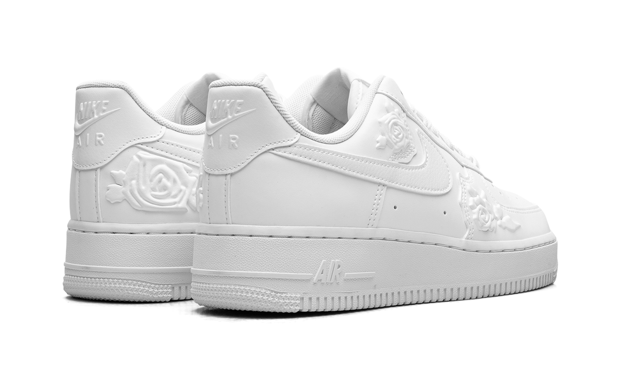 nike air force 1 low 07 white roses women s+HF2016-100+diagnol right behind view