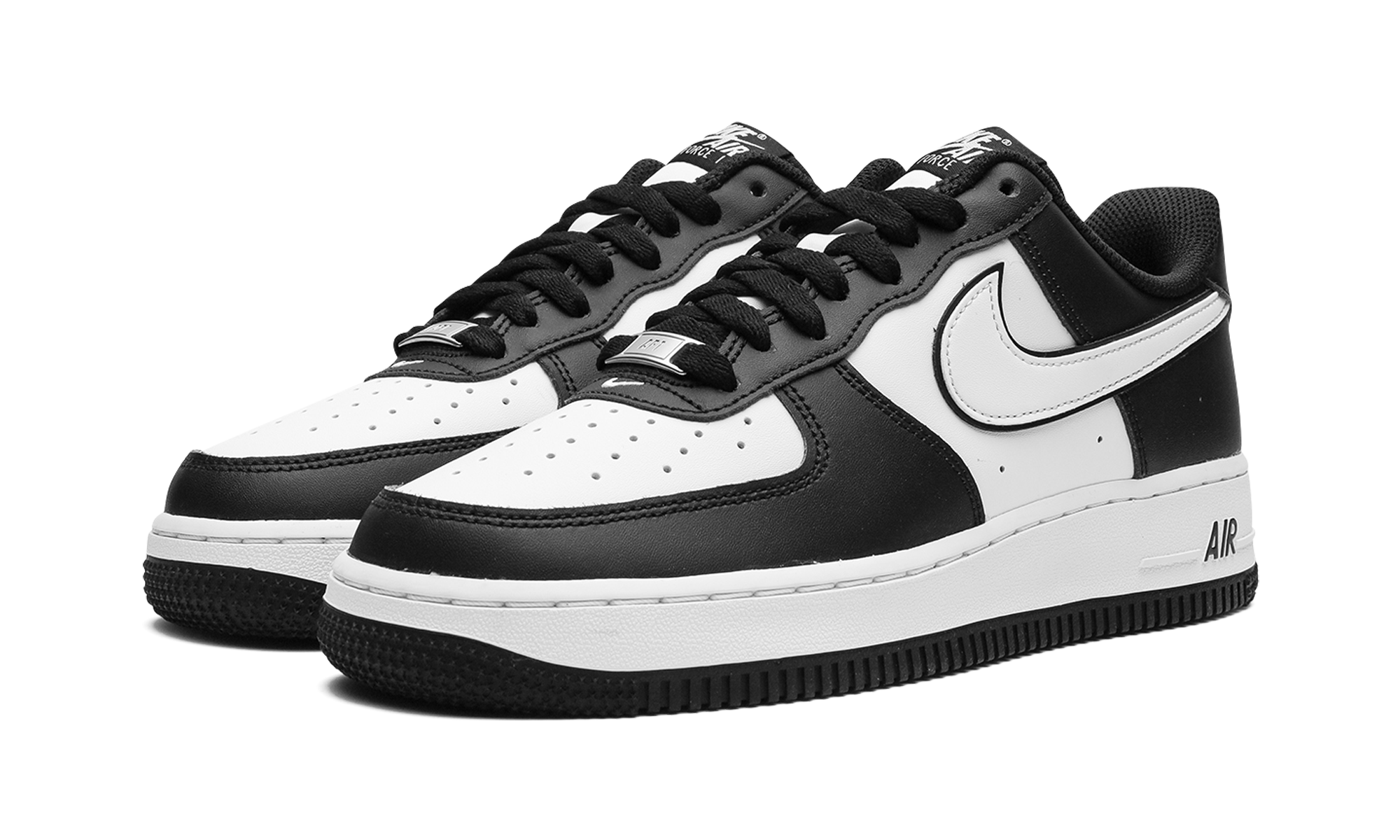 nike air force 1 low 07 white swoosh panda+DV0788-001+diagnol left view
