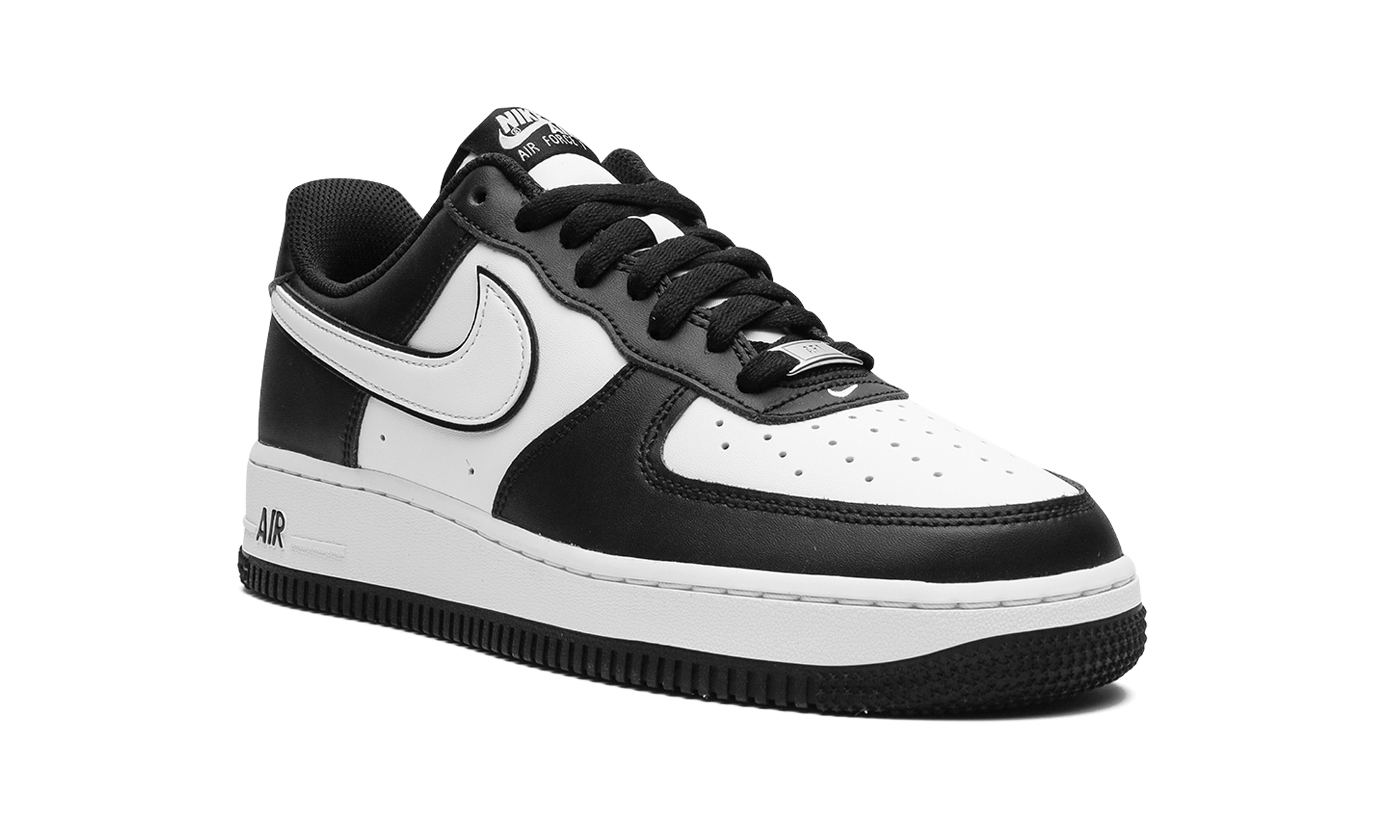 nike air force 1 low 07 white swoosh panda+DV0788-001+diagnol right view