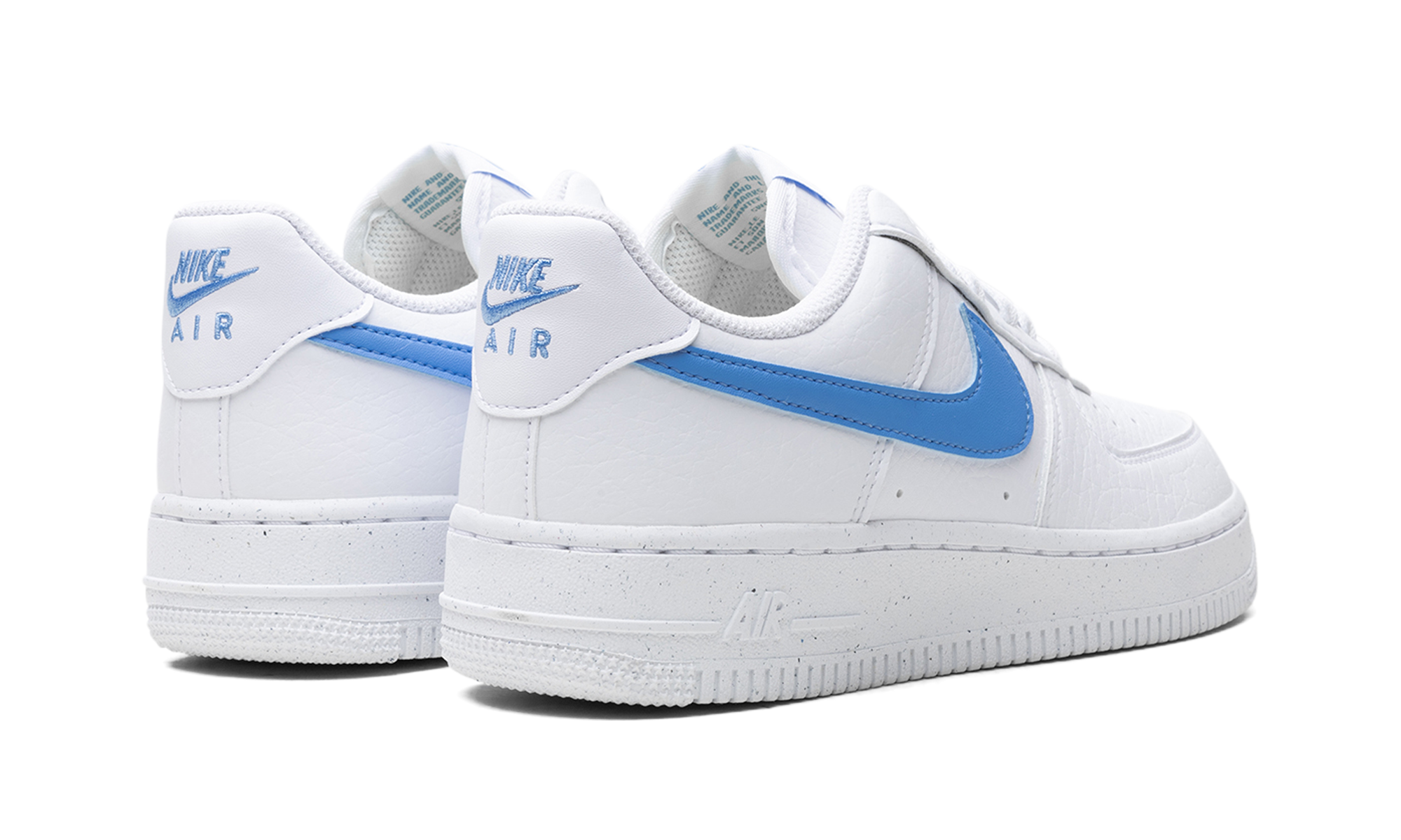 nike air force 1 low 07 white university blue women s+DV3808-103+diagnol right behind view