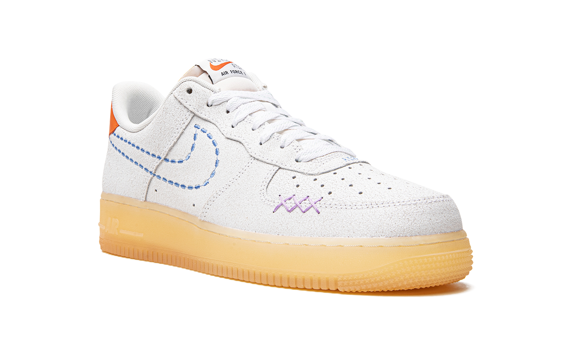 nike air force 1 low 101 grey+DX2344-100+diagnol right view