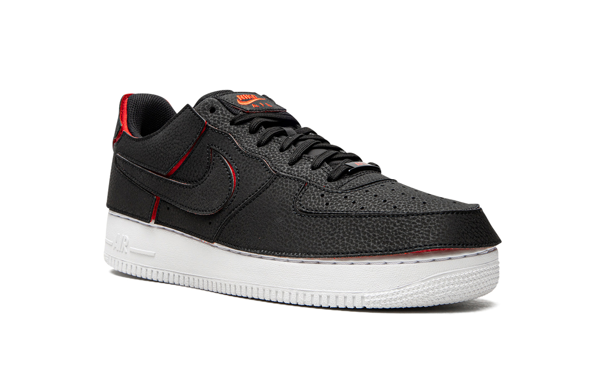 nike air force 1 low 1 1 black chile red+DD2429-001+diagnol right view