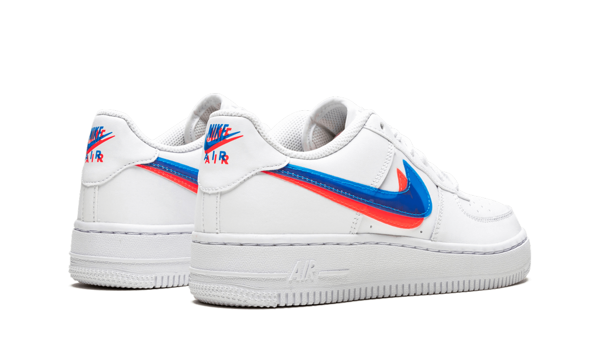 nike air force 1 low 3d glasses gs+BV2551-100+diagnol right behind view