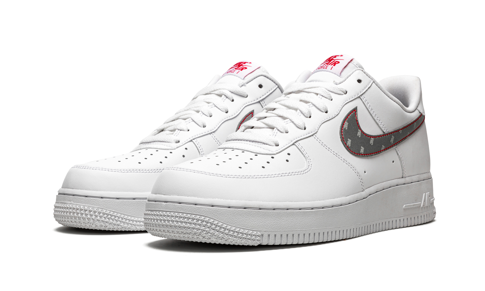 nike air force 1 low 3m swoosh white+CT2296-100+diagnol left view
