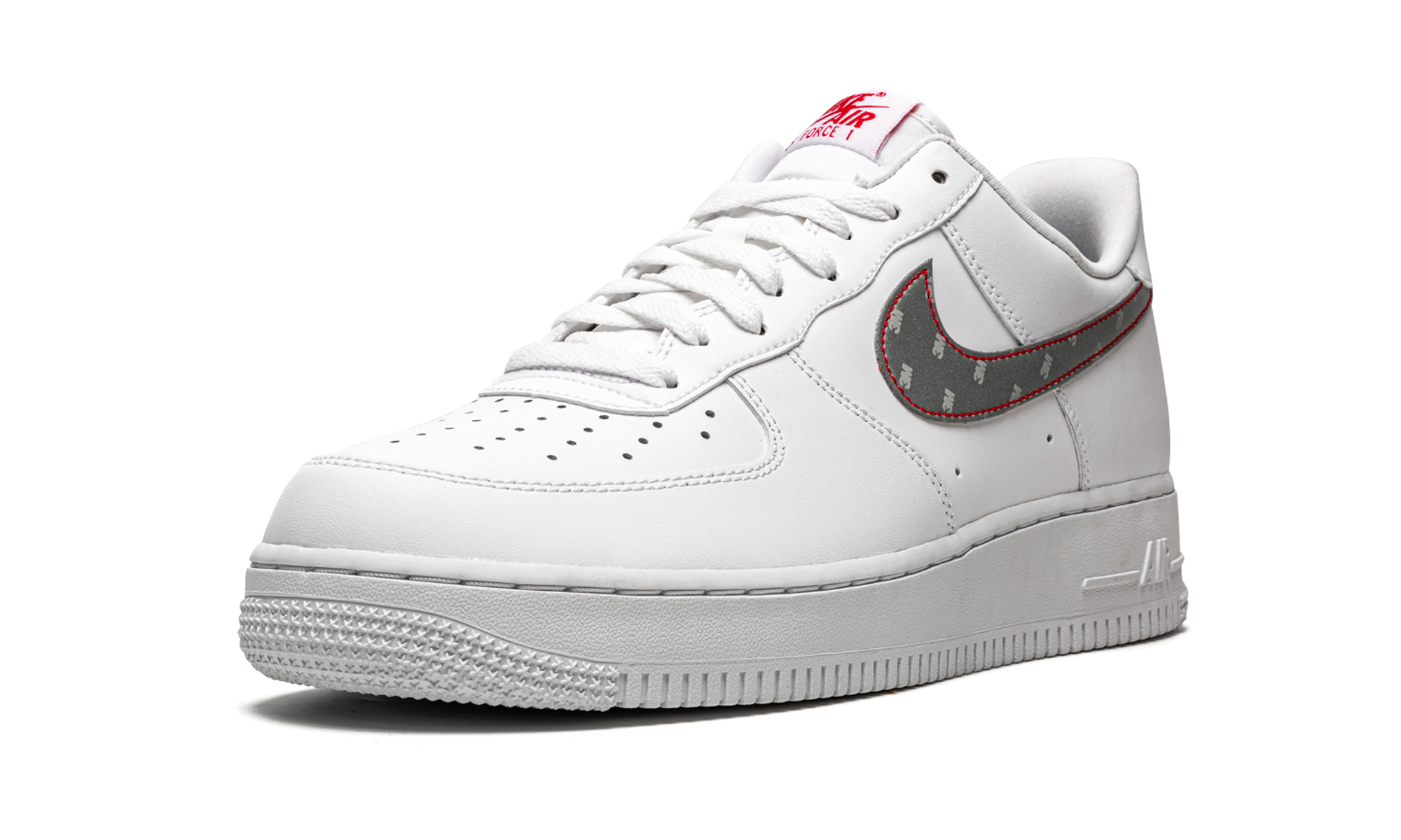 nike air force 1 low 3m swoosh white+CT2296-100+left diagnol single view