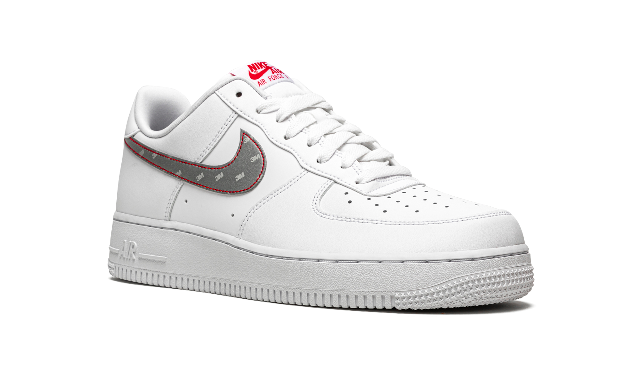 nike air force 1 low 3m swoosh white+CT2296-100+diagnol right view