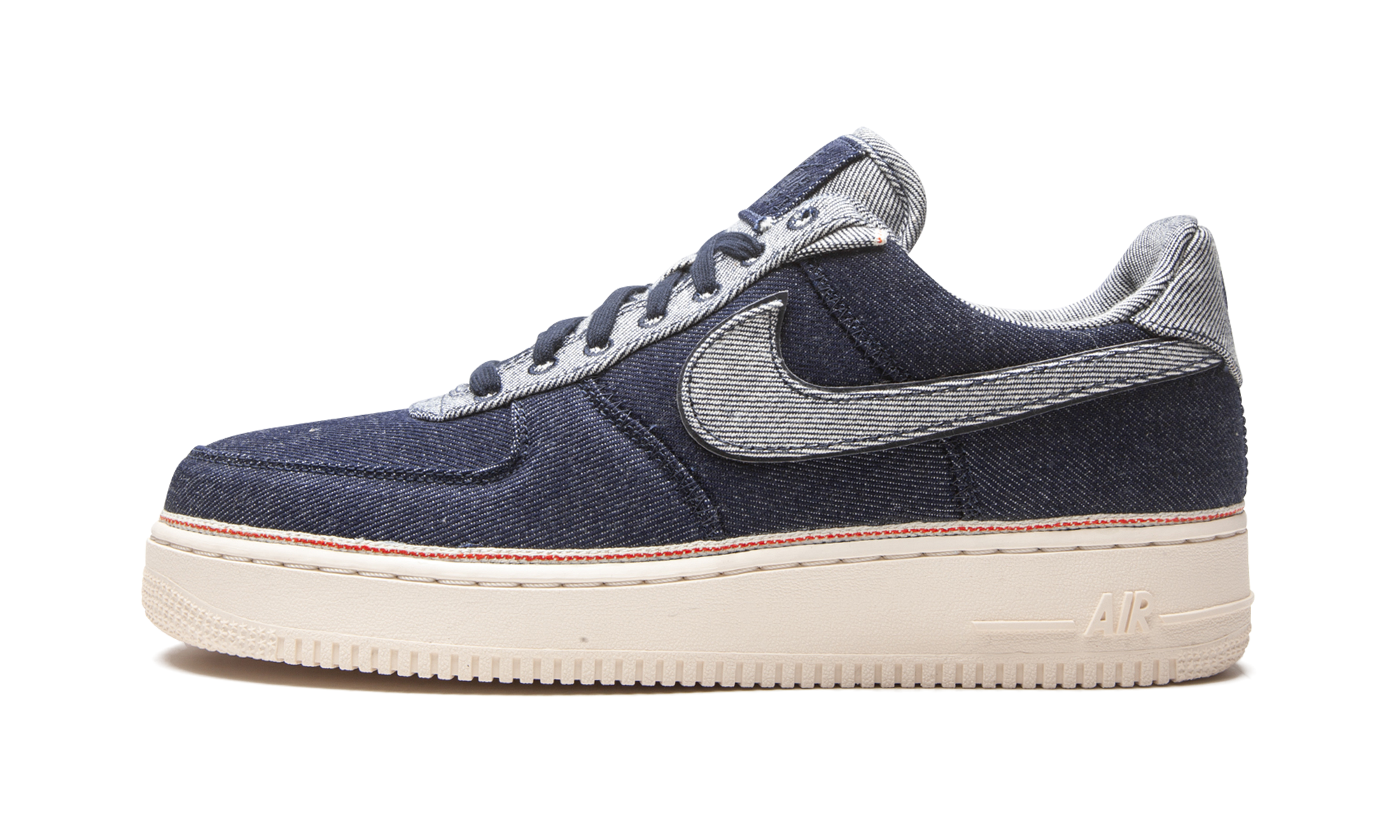 nike air force 1 low 3x1 denim raw indigo+905345-402+diagnol right view 1