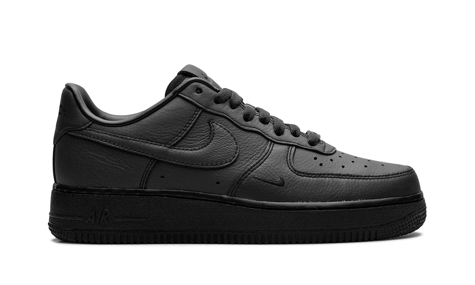nike air force 1 low swoosh dirty triple black+HJ9348-001+right view