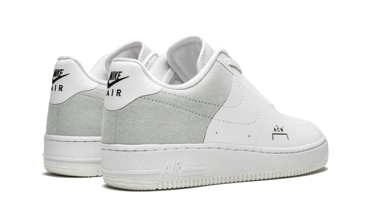 nike air force 1 low a cold wall white+BQ6924-100+diagnol right behind view