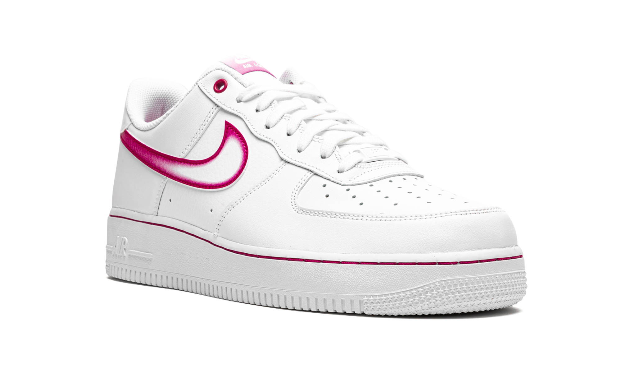 nike air force 1 low airbrush white pink women s+DD9683-100+diagnol right view