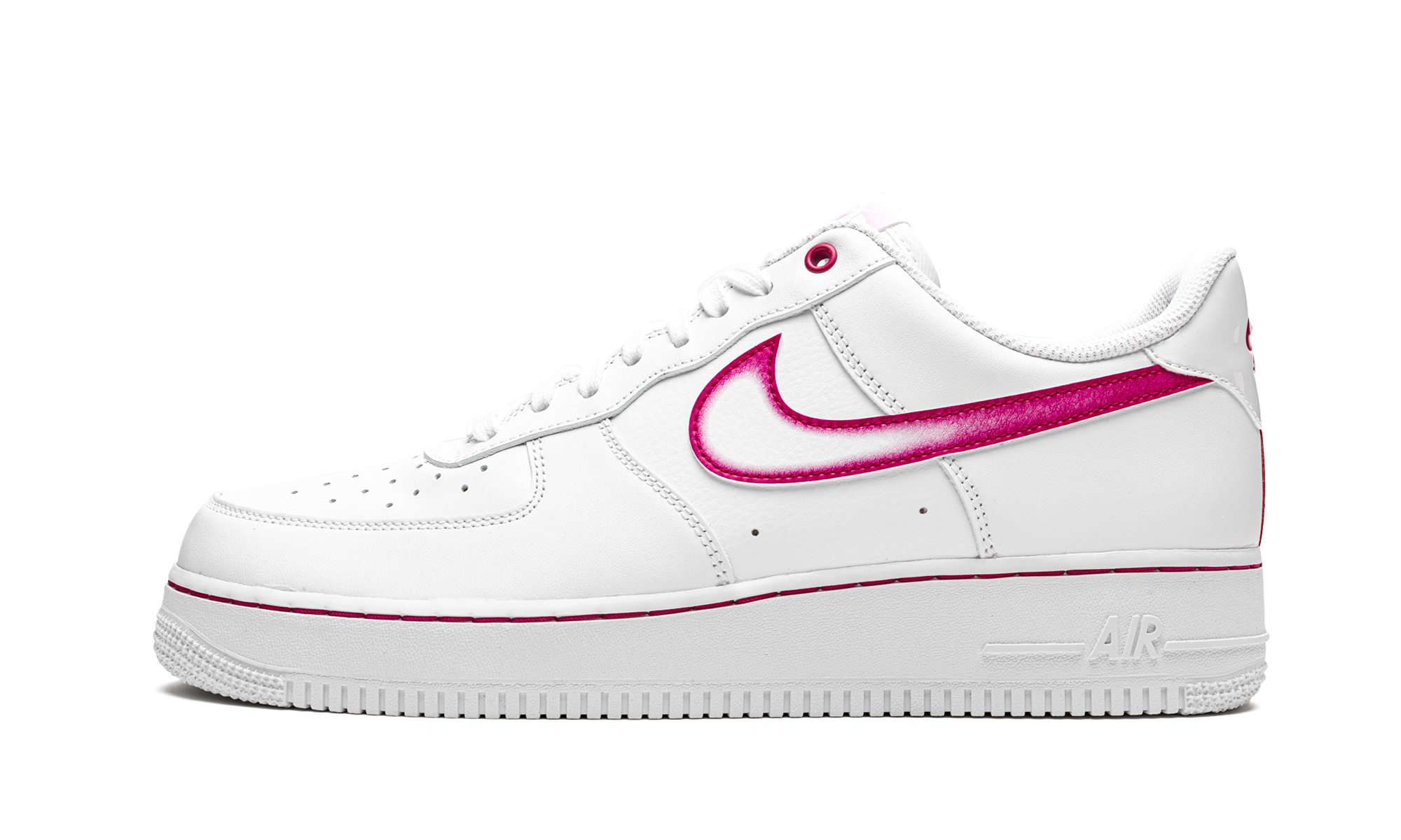 nike air force 1 low airbrush white pink women s+DD9683-100+diagnol right view 1