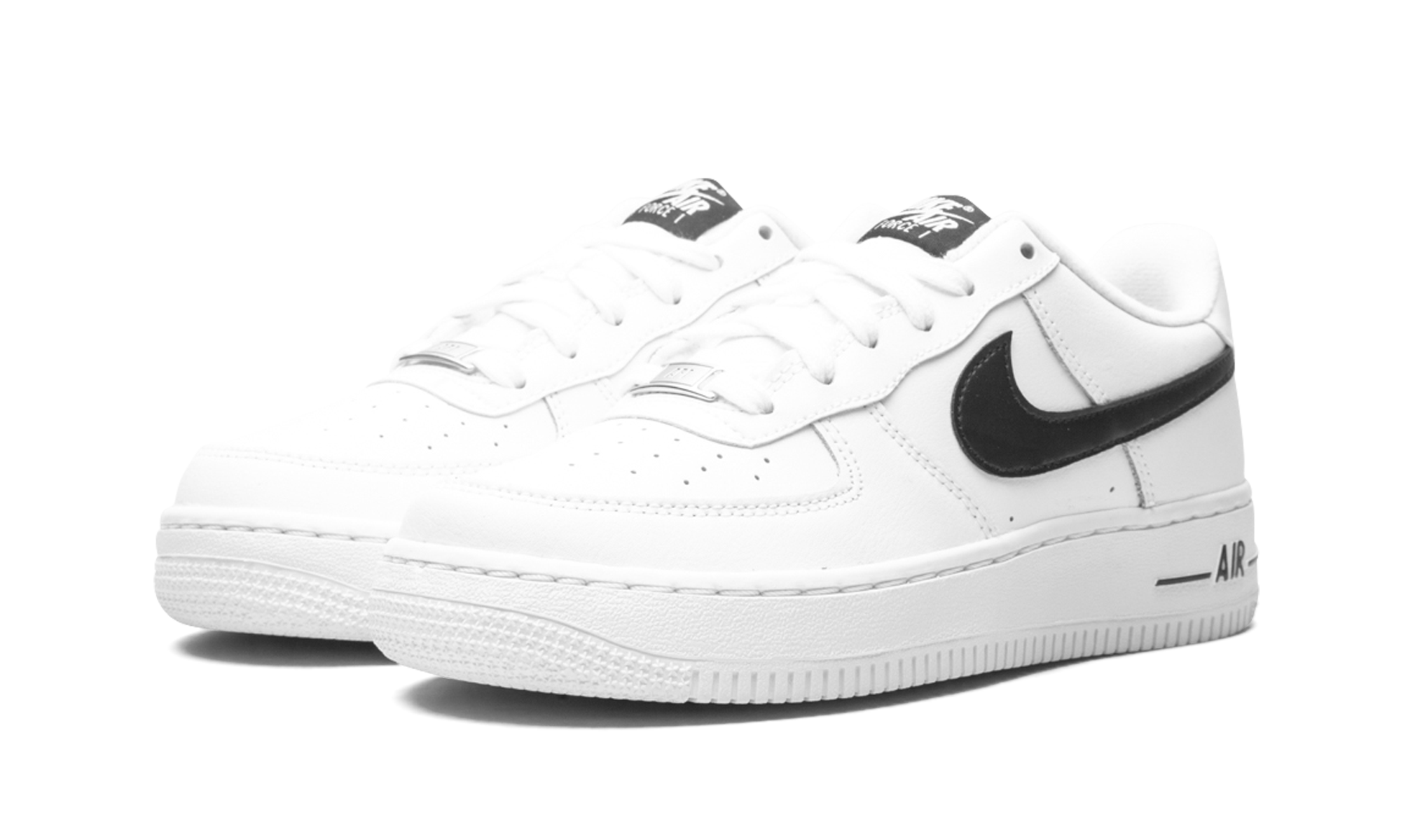 nike air force 1 low an20 white black gs+CT7724-100+diagnol left view