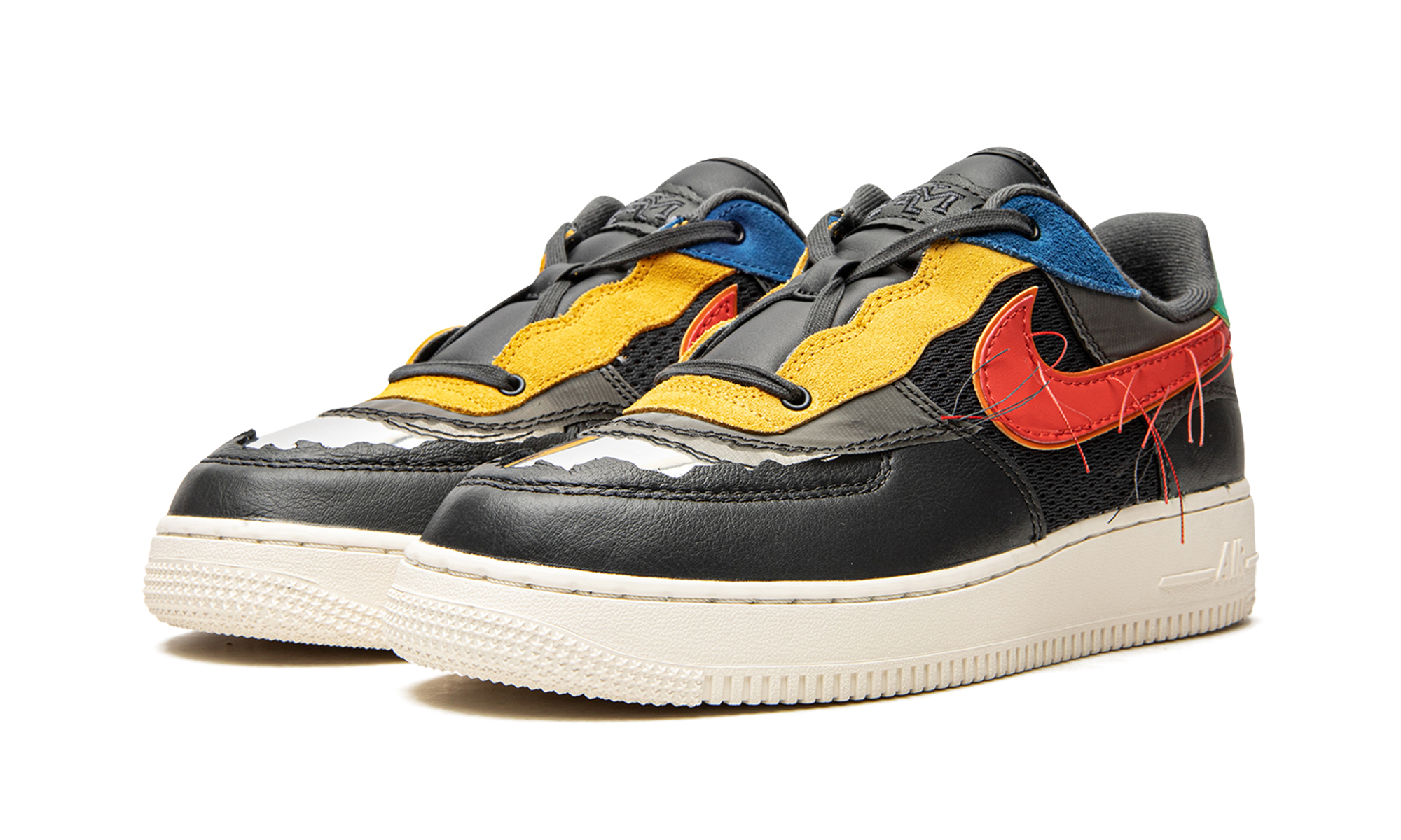 nike air force 1 low bhm 2020+CT5534-001+diagnol left view
