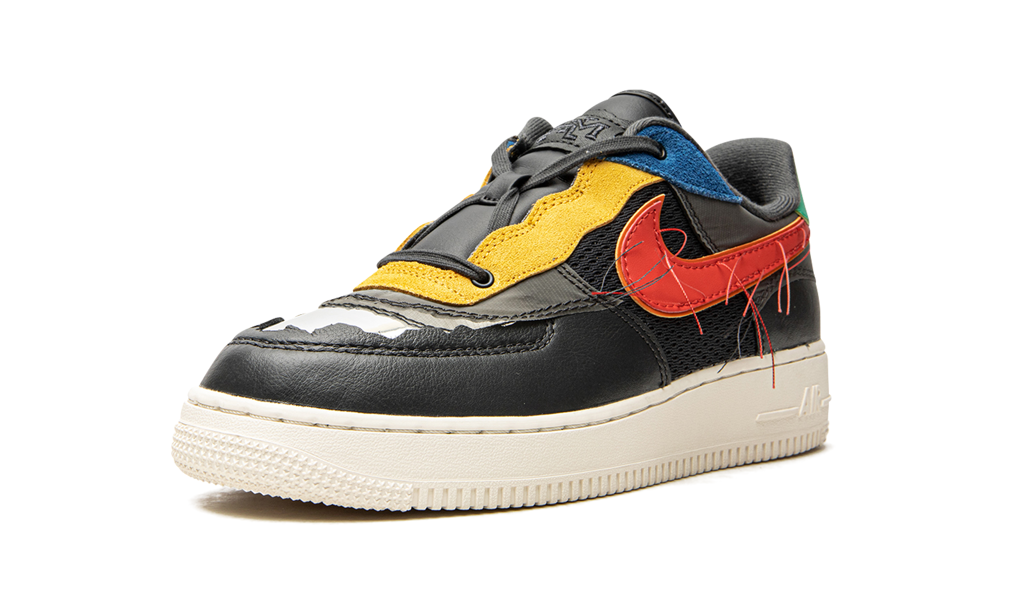 nike air force 1 low bhm 2020+CT5534-001+left diagnol single view