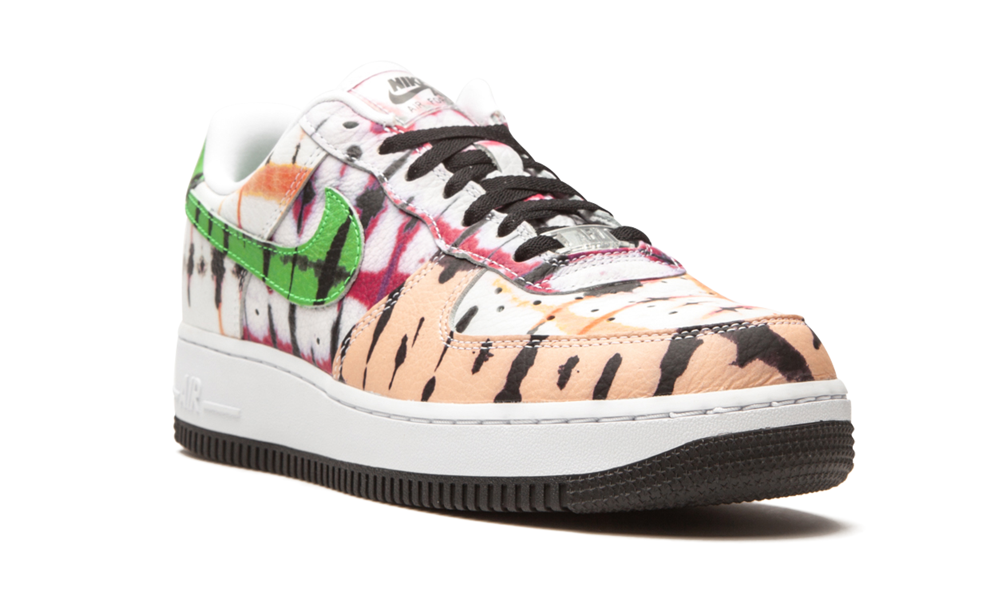 nike air force 1 low black tie dye women s+CW1267-101+diagnol right view