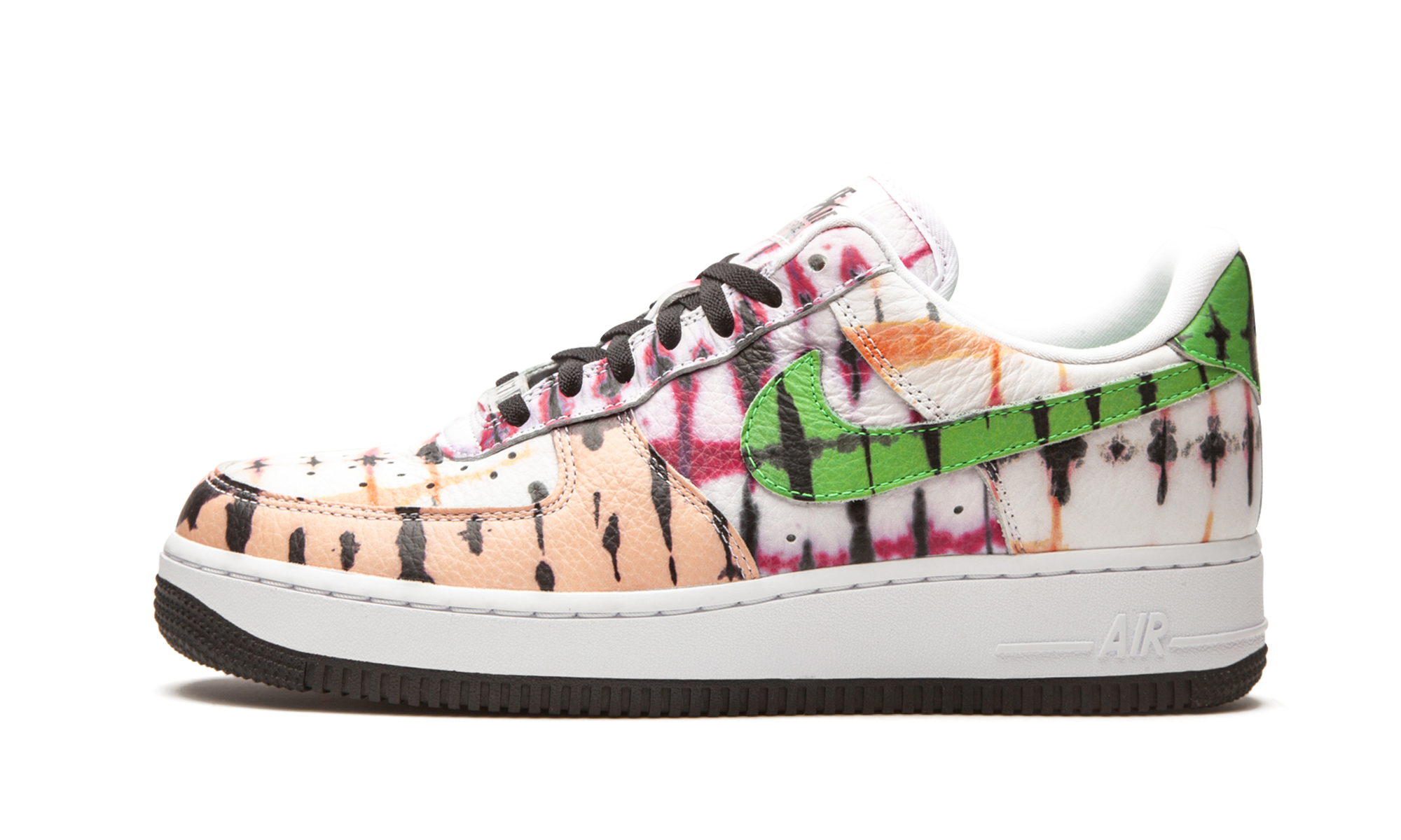 nike air force 1 low black tie dye women s+CW1267-101+diagnol right view 1