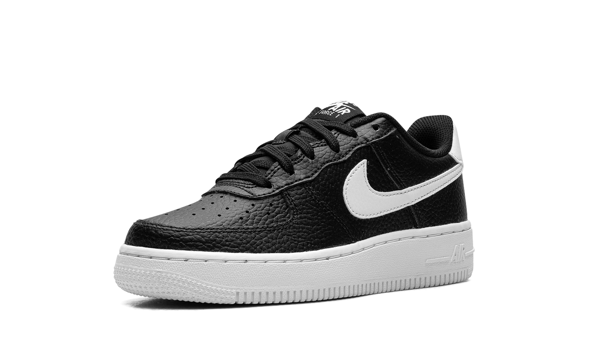 nike air force 1 low black white gs+CT3839-002+left diagnol single view