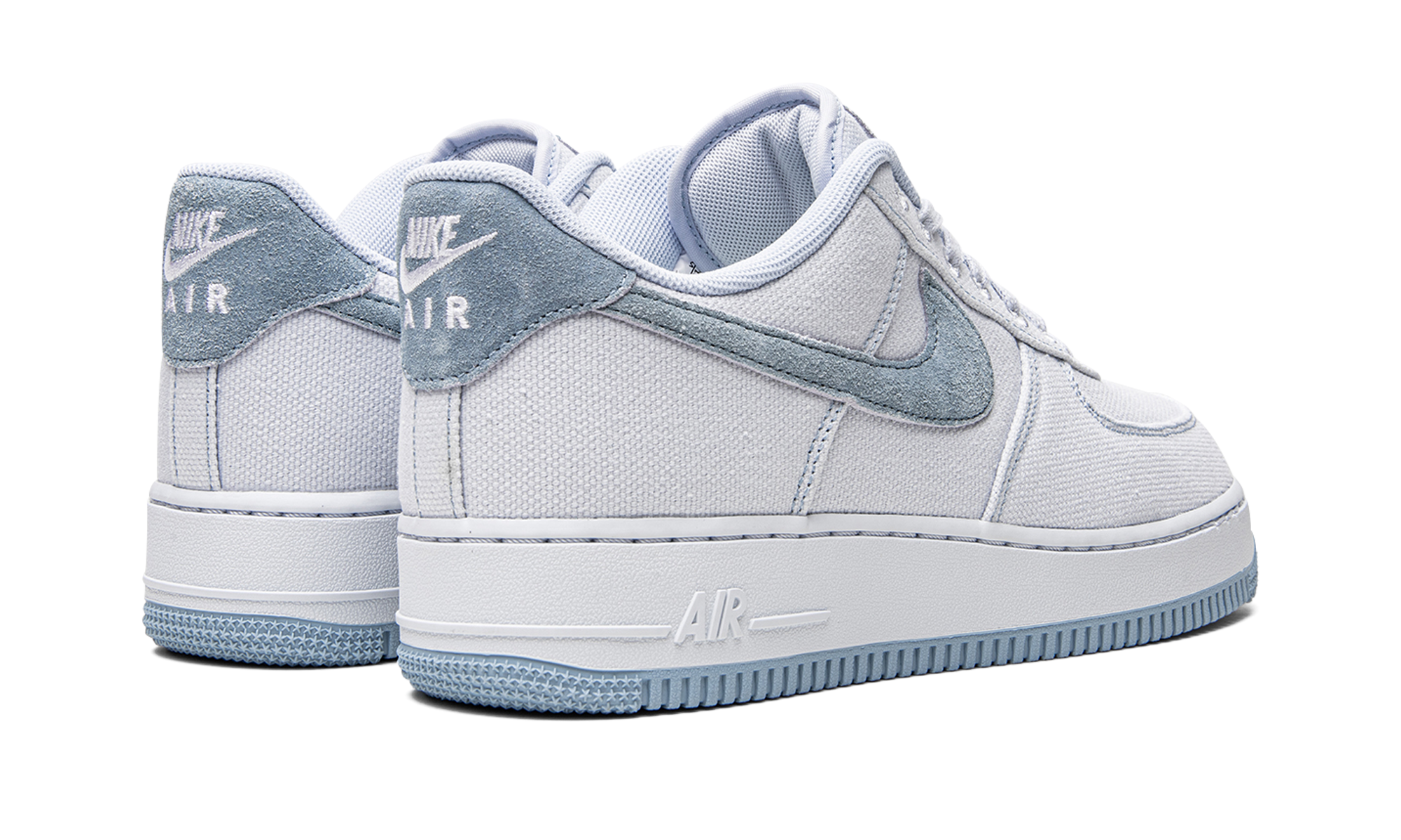 nike air force 1 low blue dip dye+DQ8233-001+diagnol right behind view